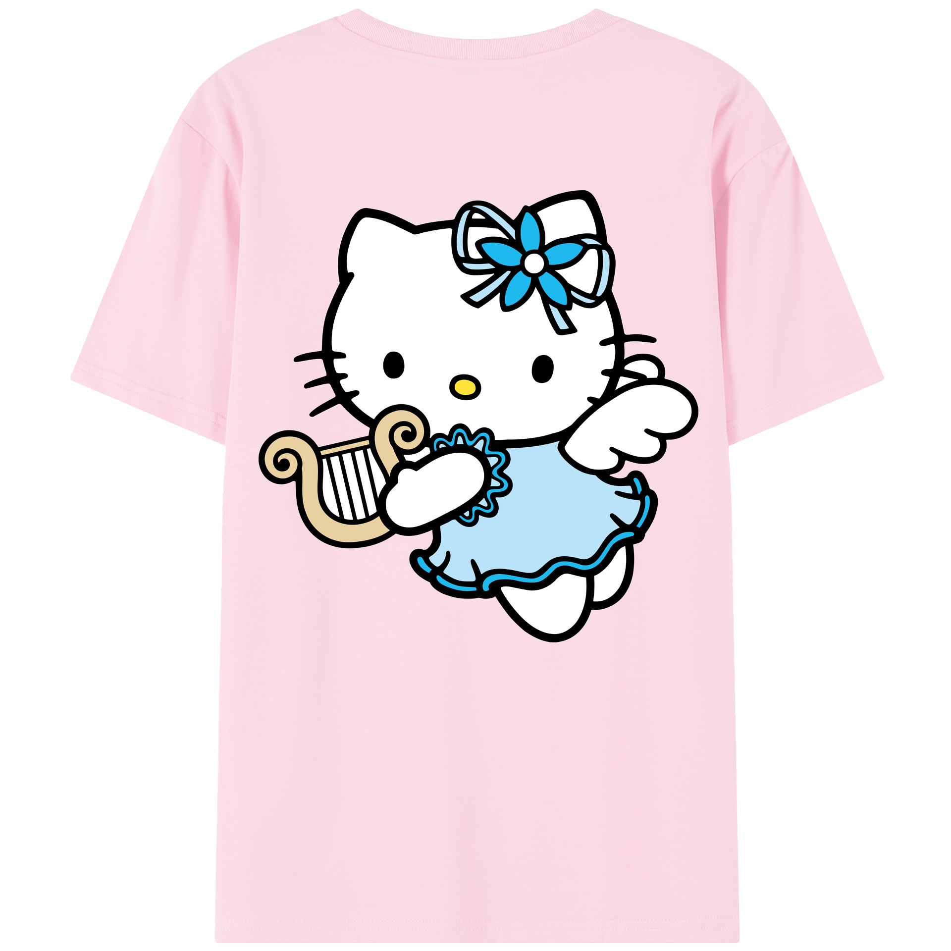 （画像用） Hello Kitty ハローキティ 綿100％半袖Tシャツ（背面プリント）