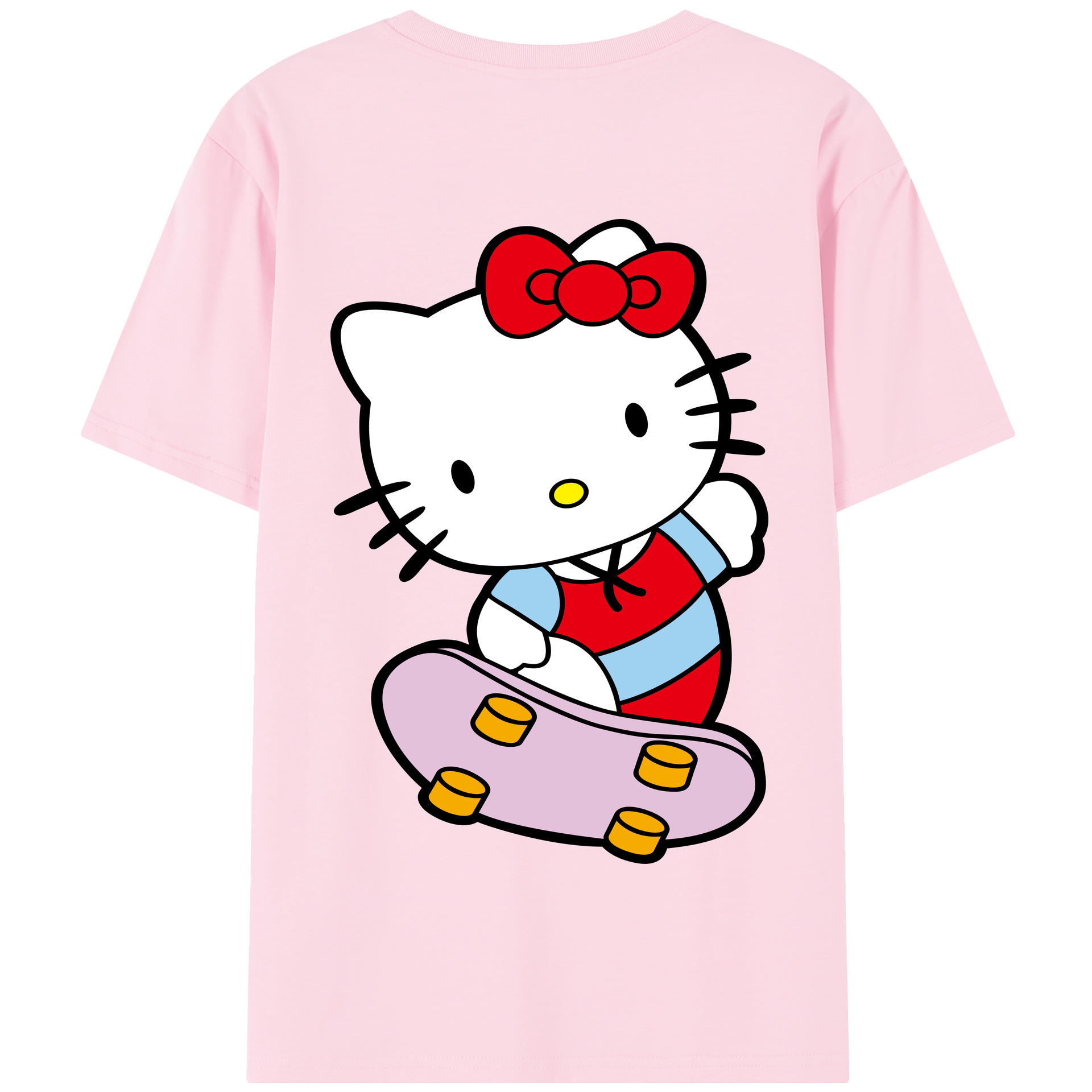 （画像用） Hello Kitty ハローキティ 綿100％半袖Tシャツ（背面プリント）