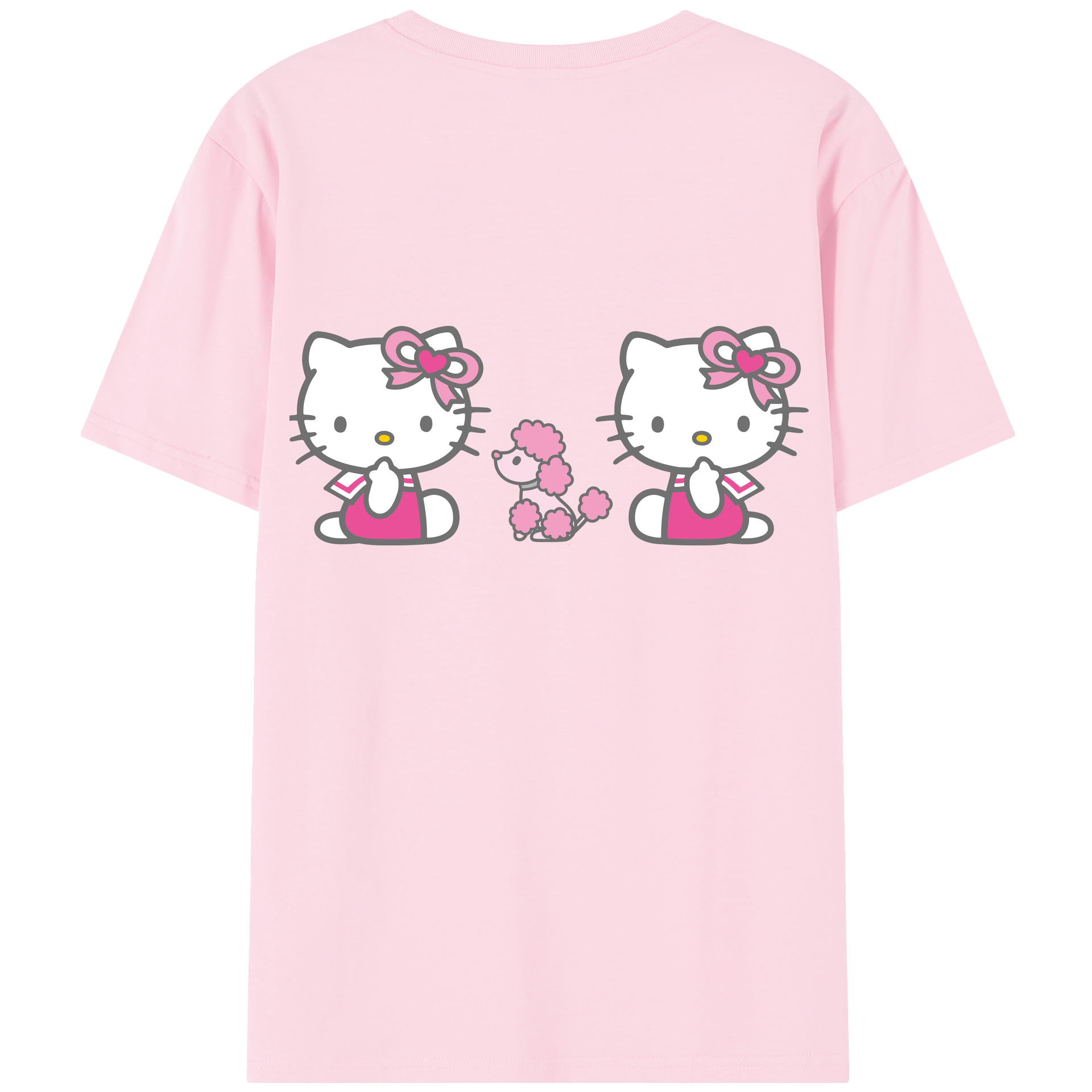 （画像用） Hello Kitty ハローキティ 綿100％半袖Tシャツ（背面プリント）