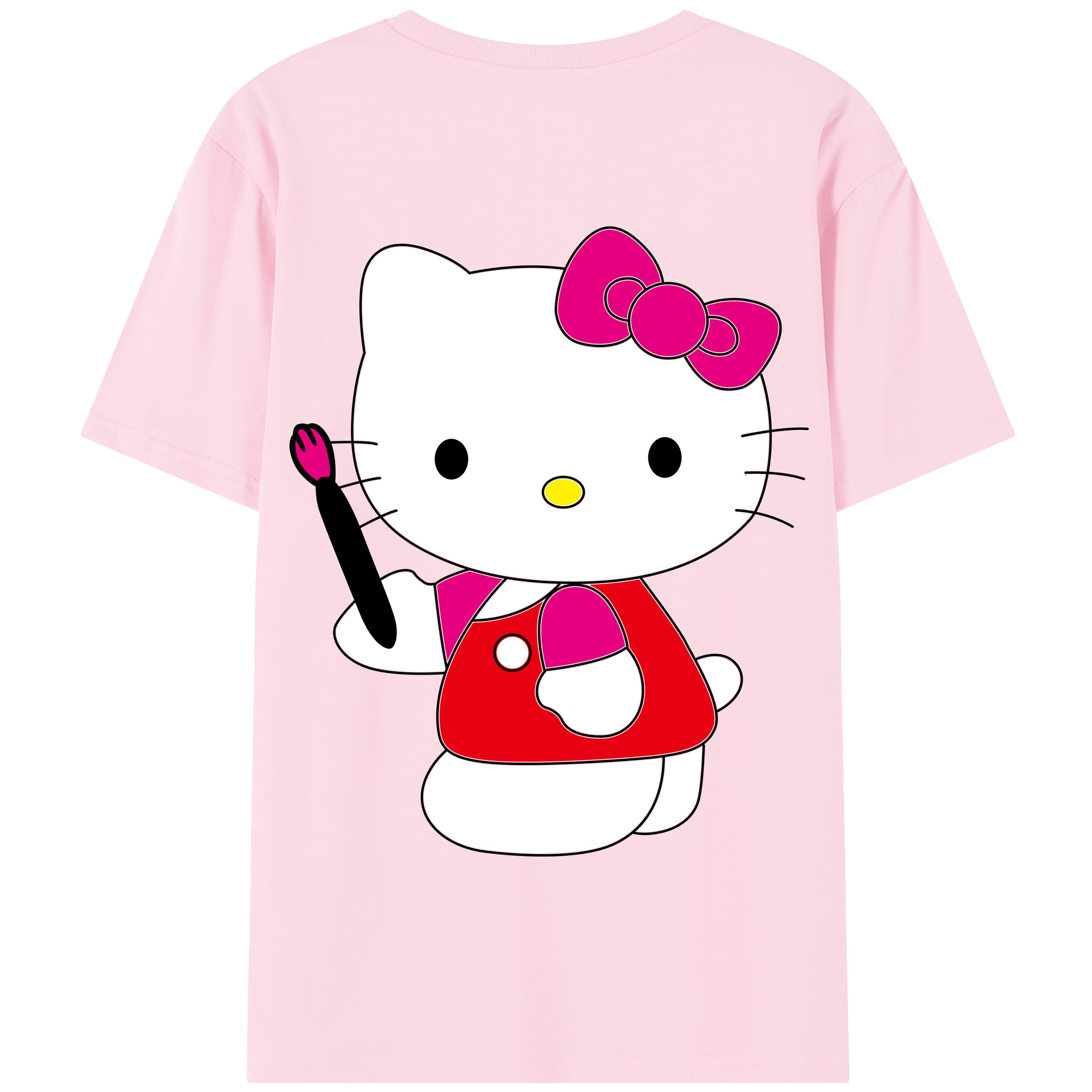 （画像用） Hello Kitty ハローキティ 綿100％半袖Tシャツ（背面プリント）
