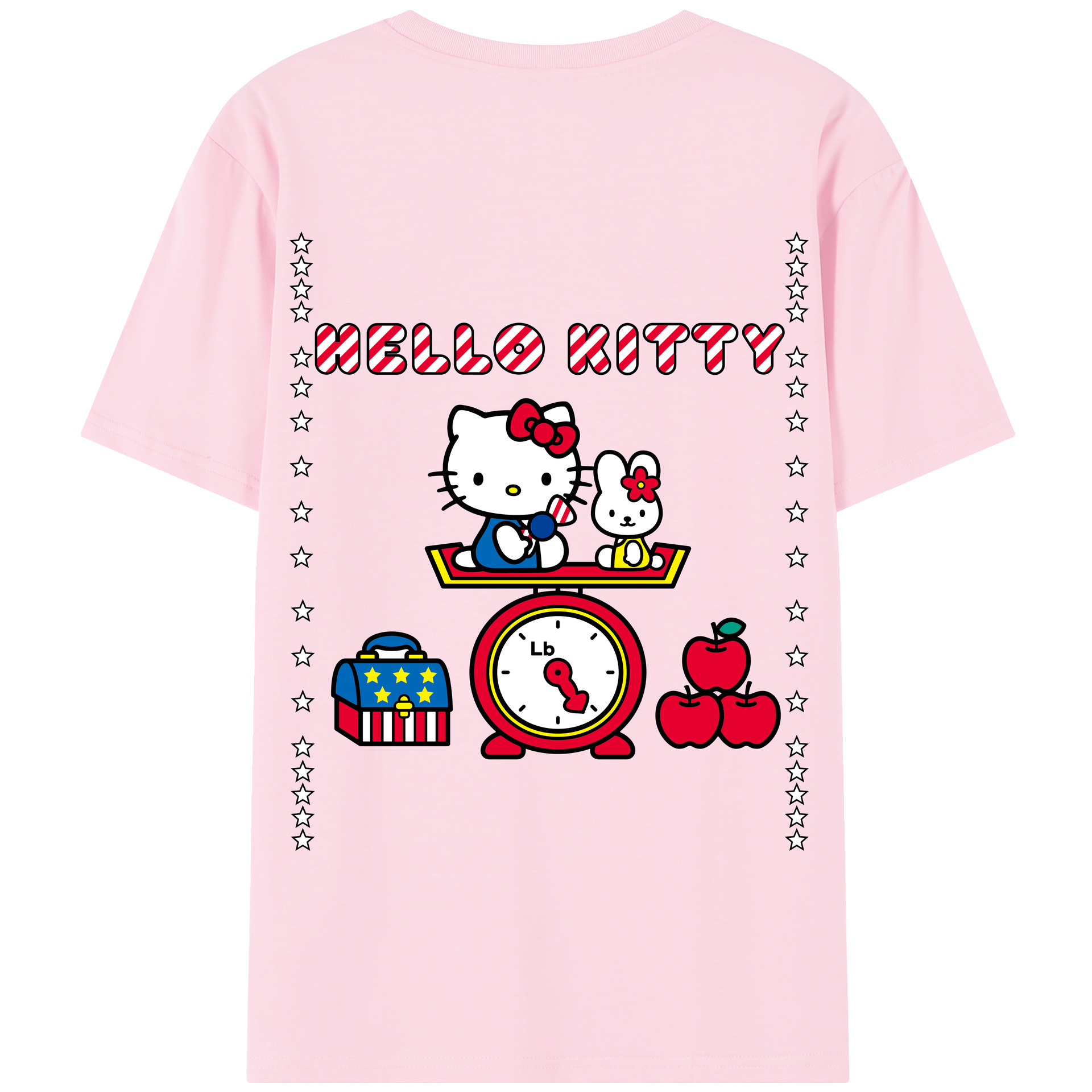 （画像用） Hello Kitty ハローキティ 綿100％半袖Tシャツ（背面プリント）