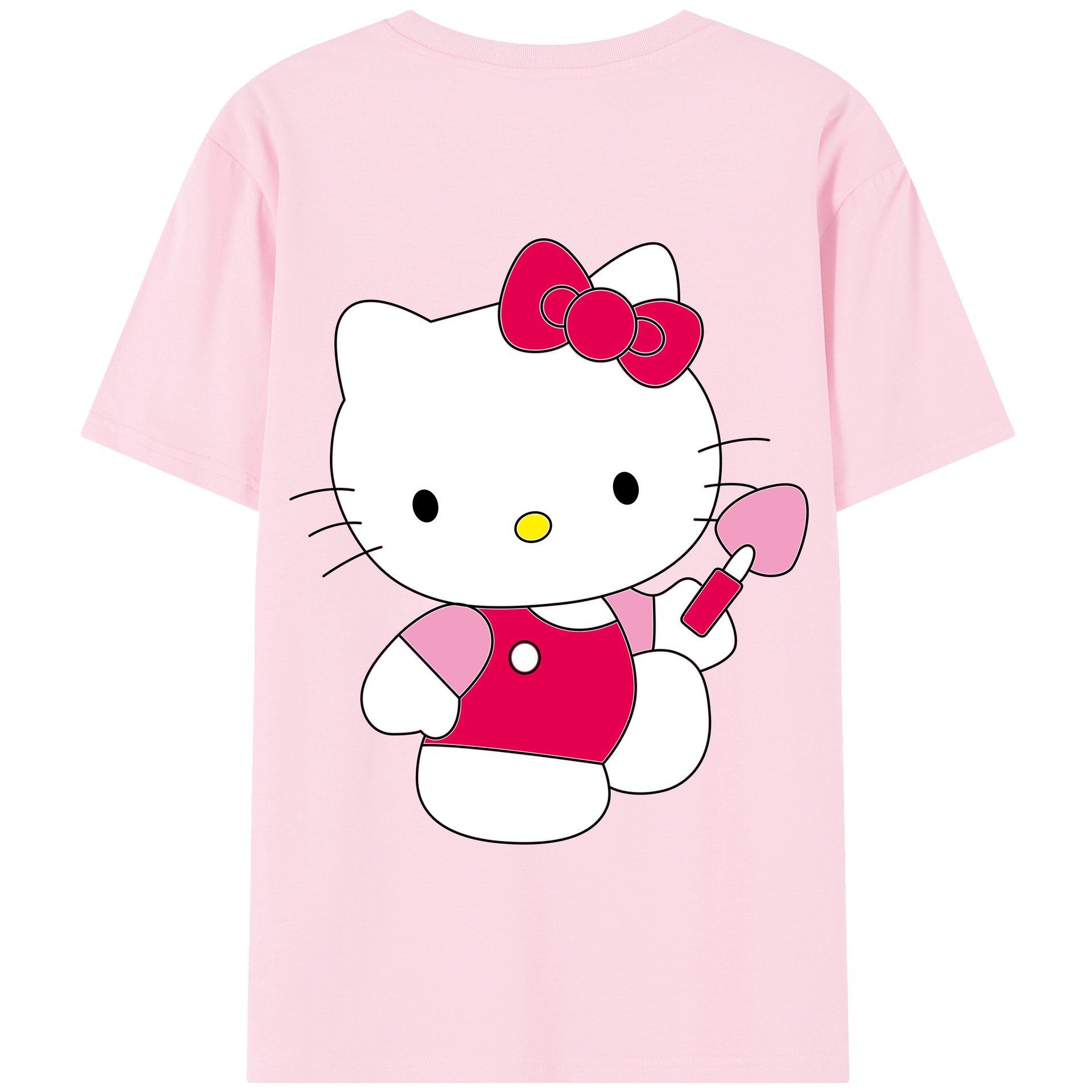 （画像用） Hello Kitty ハローキティ 綿100％半袖Tシャツ（背面プリント）