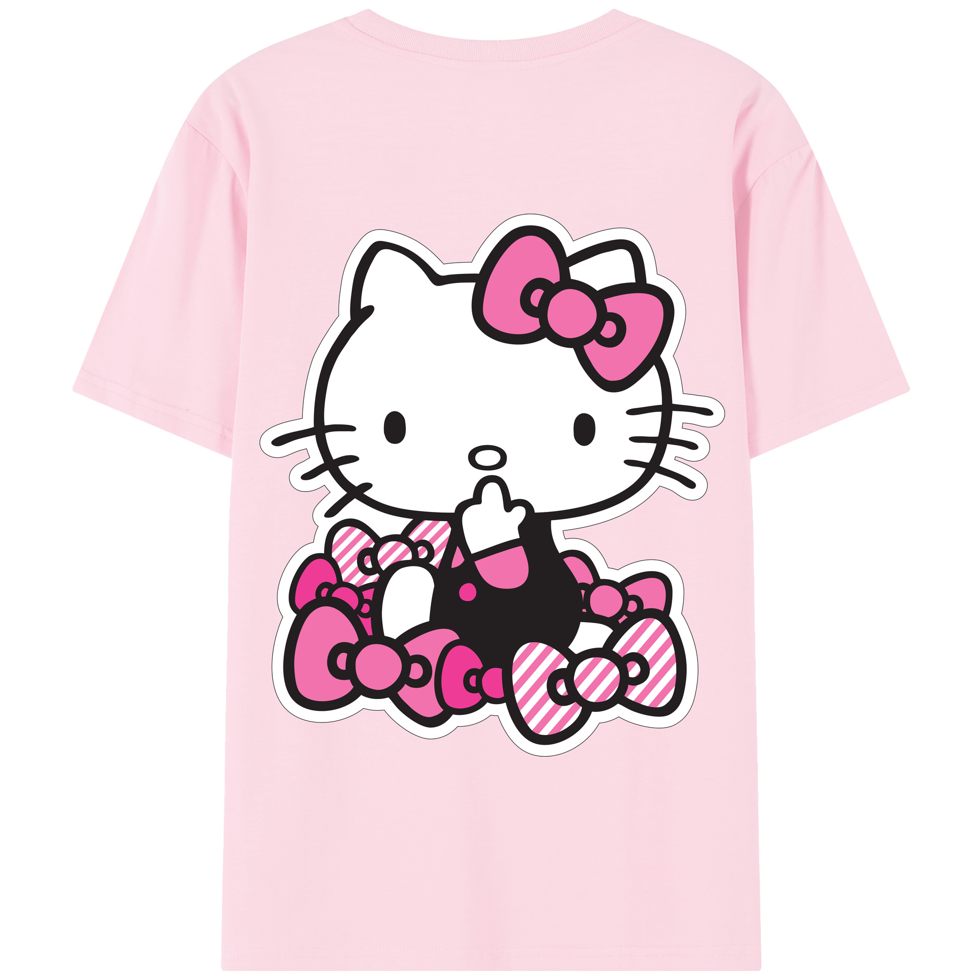 （画像用） Hello Kitty ハローキティ 綿100％半袖Tシャツ（背面プリント）