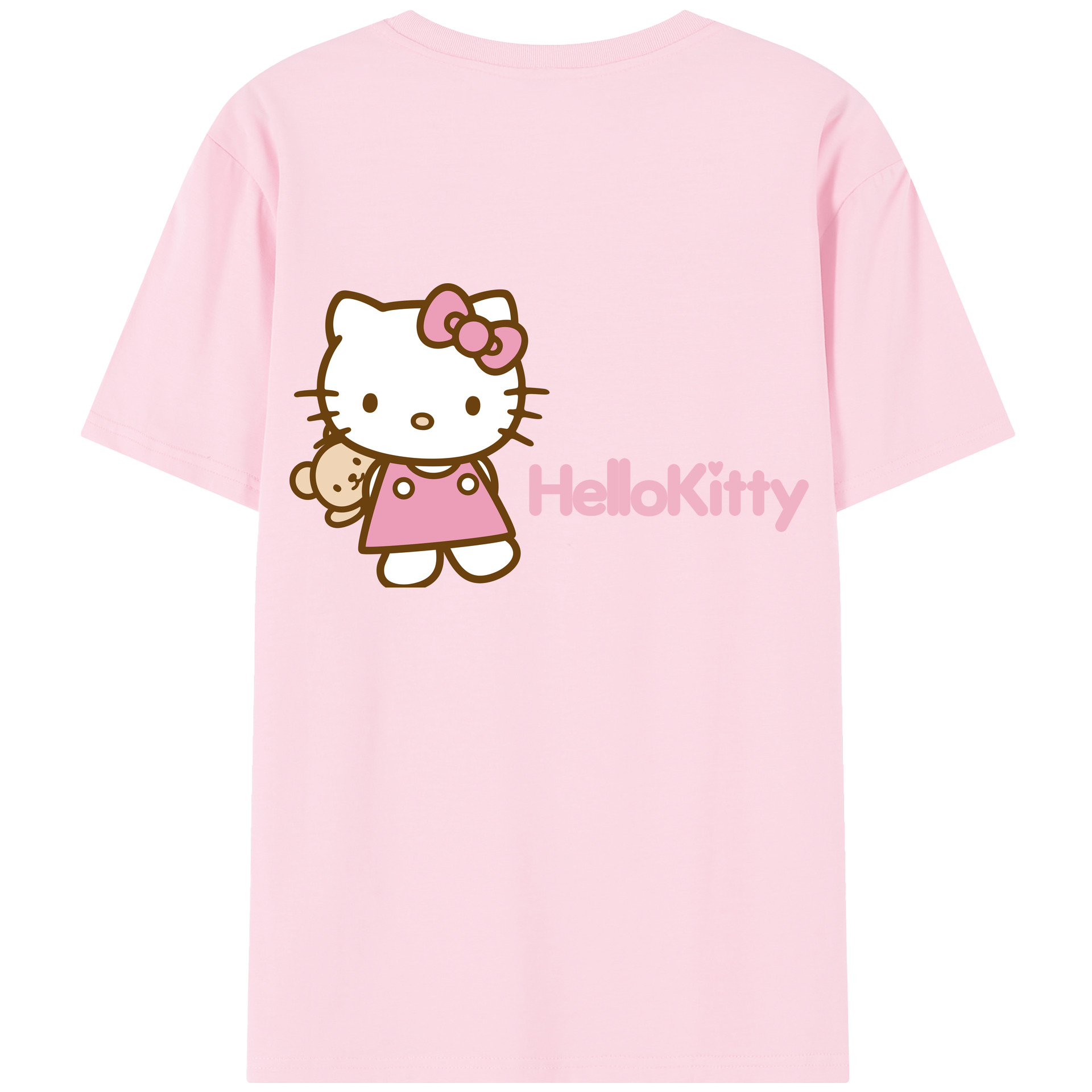 （画像用） Hello Kitty ハローキティ 綿100％半袖Tシャツ（背面プリント）