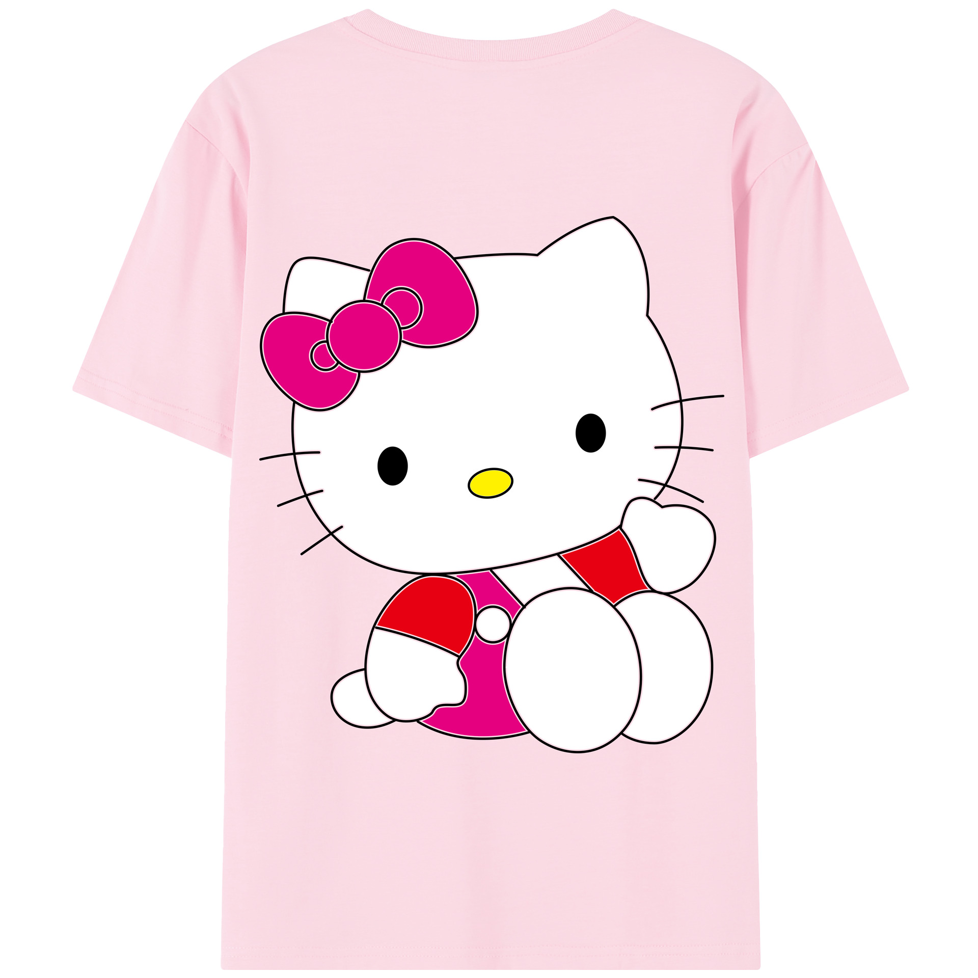 （画像用） Hello Kitty ハローキティ 綿100％半袖Tシャツ（背面プリント）