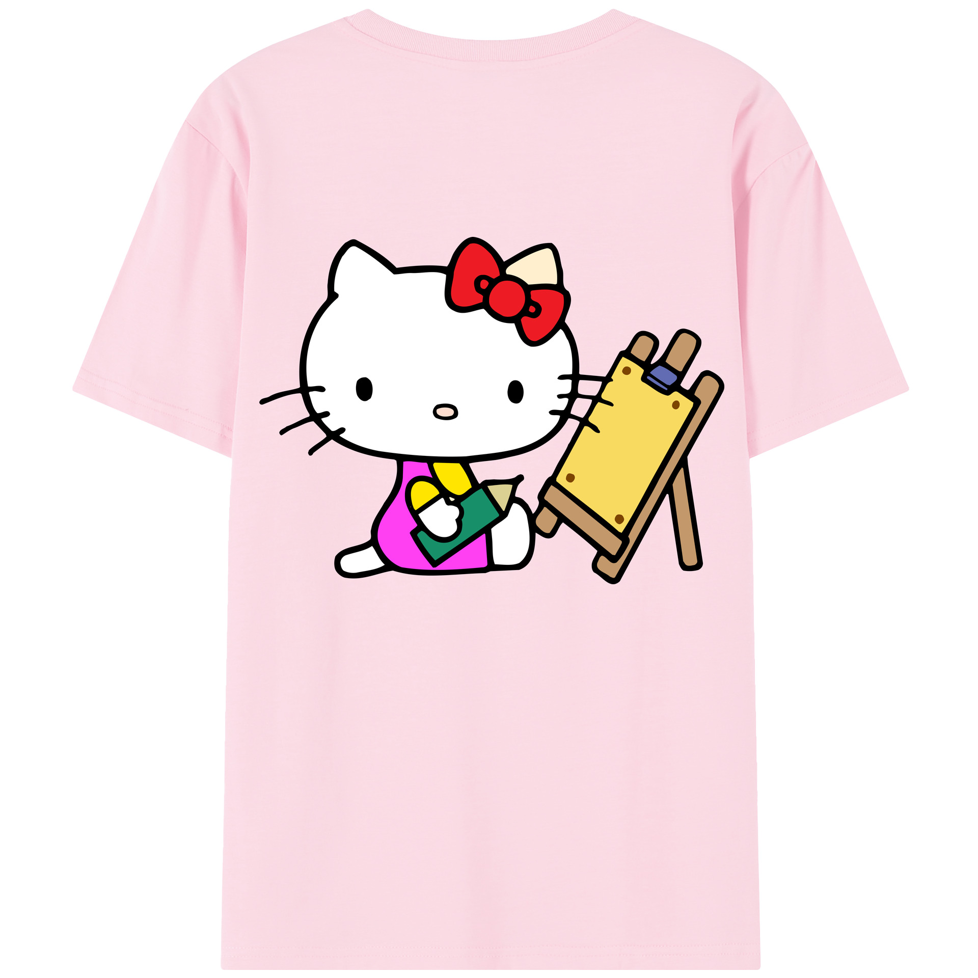 （画像用） Hello Kitty ハローキティ 綿100％半袖Tシャツ（背面プリント）