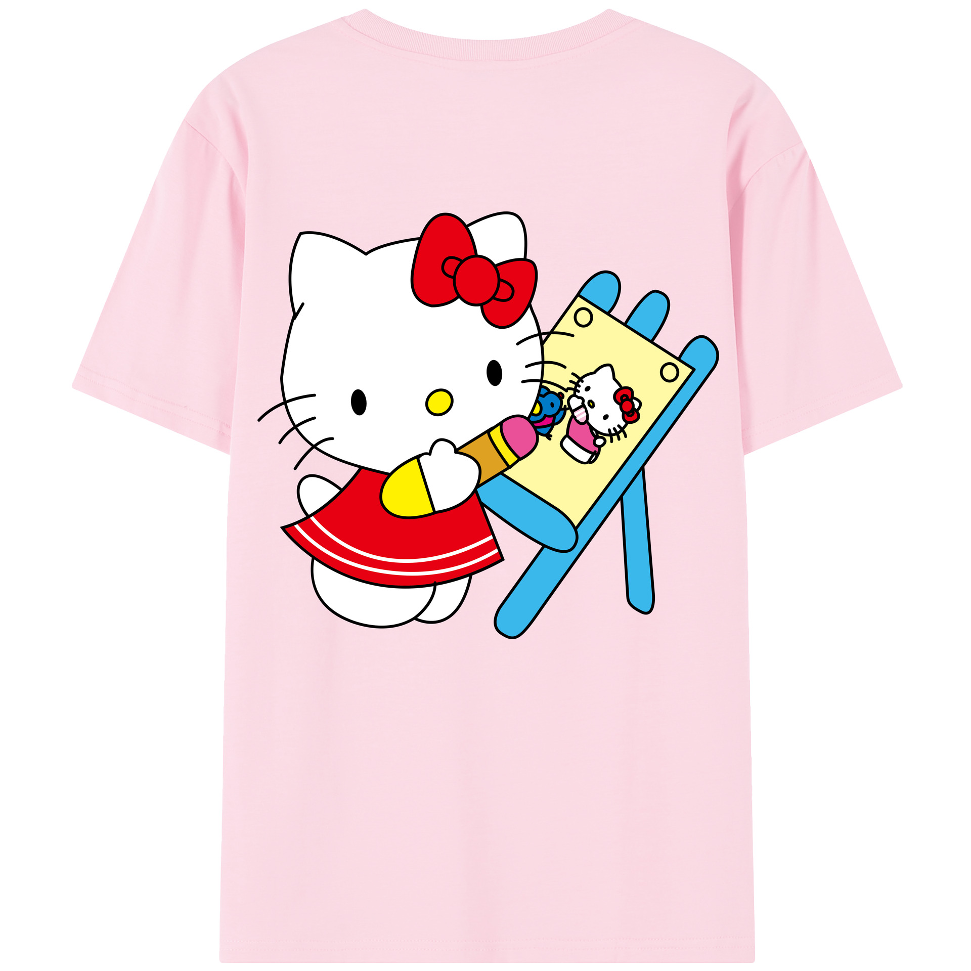 （画像用） Hello Kitty ハローキティ 綿100％半袖Tシャツ（背面プリント）