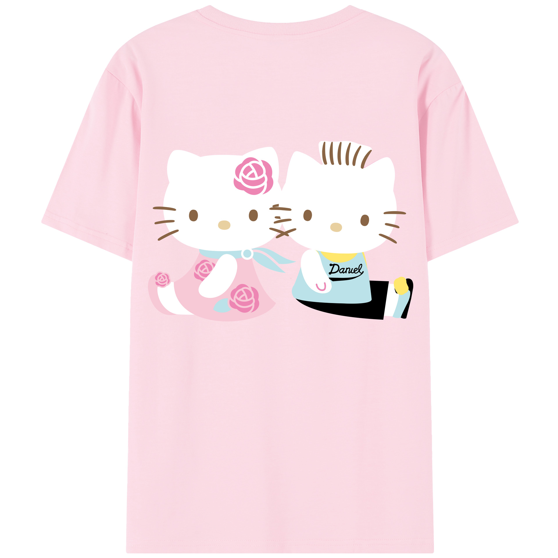 （画像用） Hello Kitty ハローキティ 綿100％半袖Tシャツ（背面プリント）