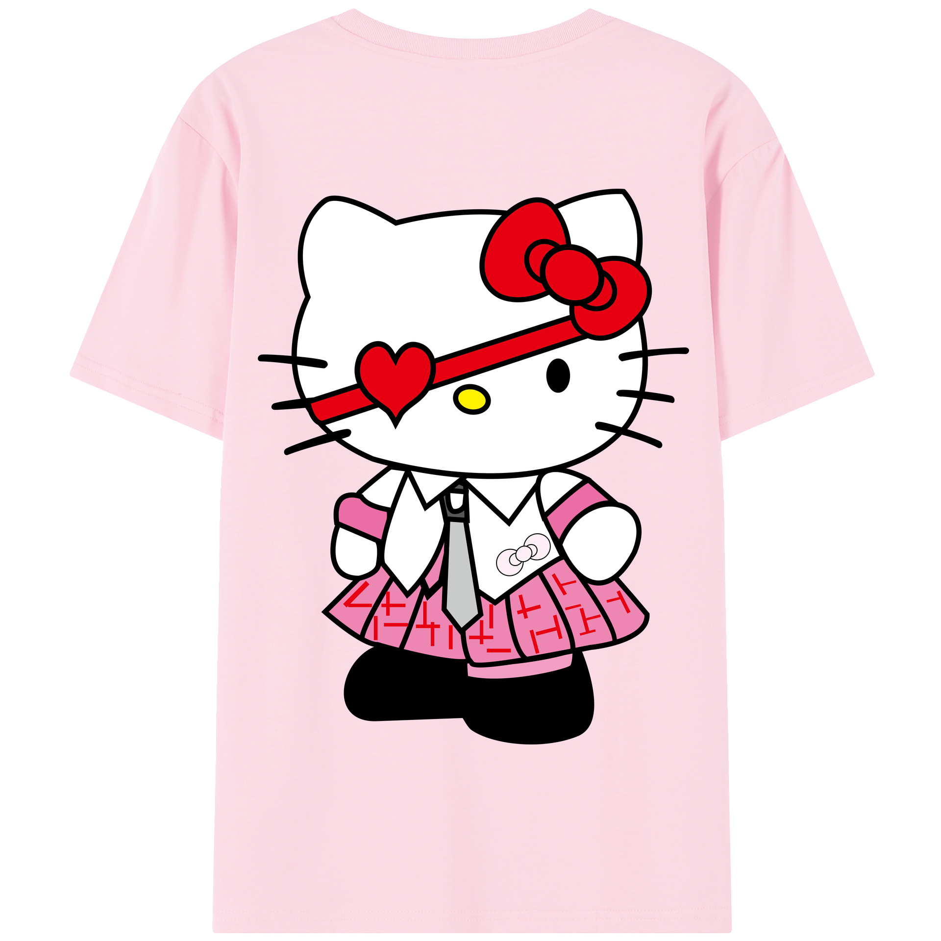 （画像用） Hello Kitty ハローキティ 綿100％半袖Tシャツ（背面プリント）