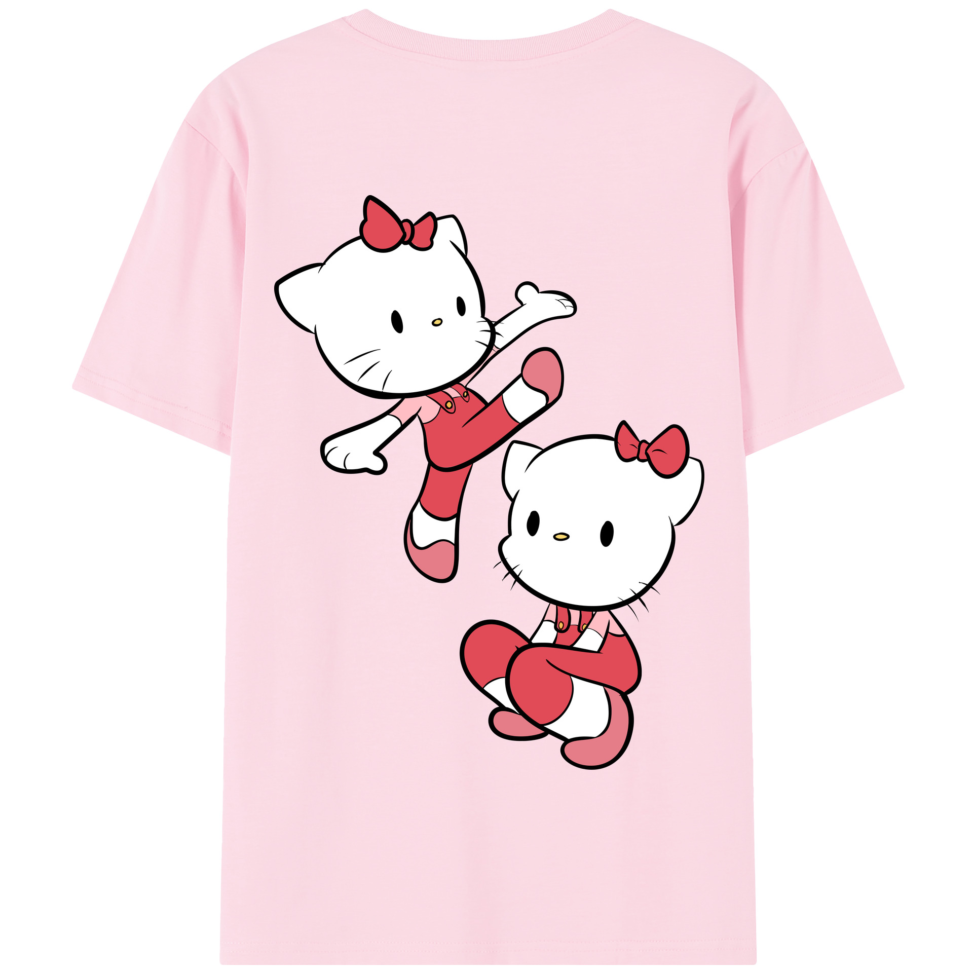 （画像用） Hello Kitty ハローキティ 綿100％半袖Tシャツ（背面プリント）