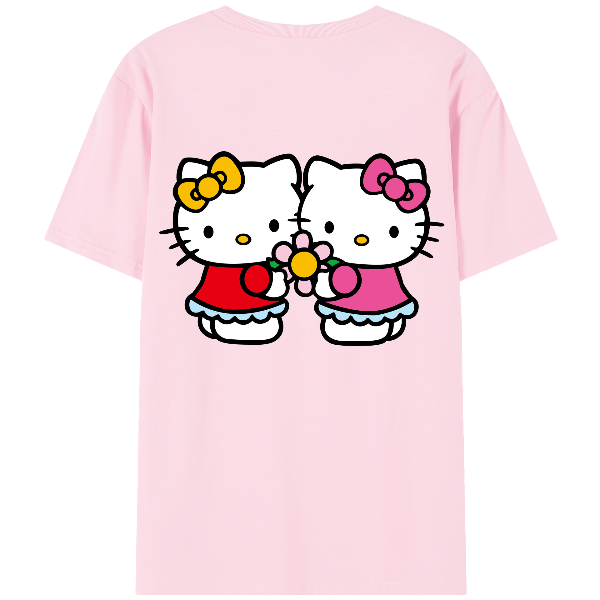 （画像用） Hello Kitty ハローキティ 綿100％半袖Tシャツ（背面プリント）