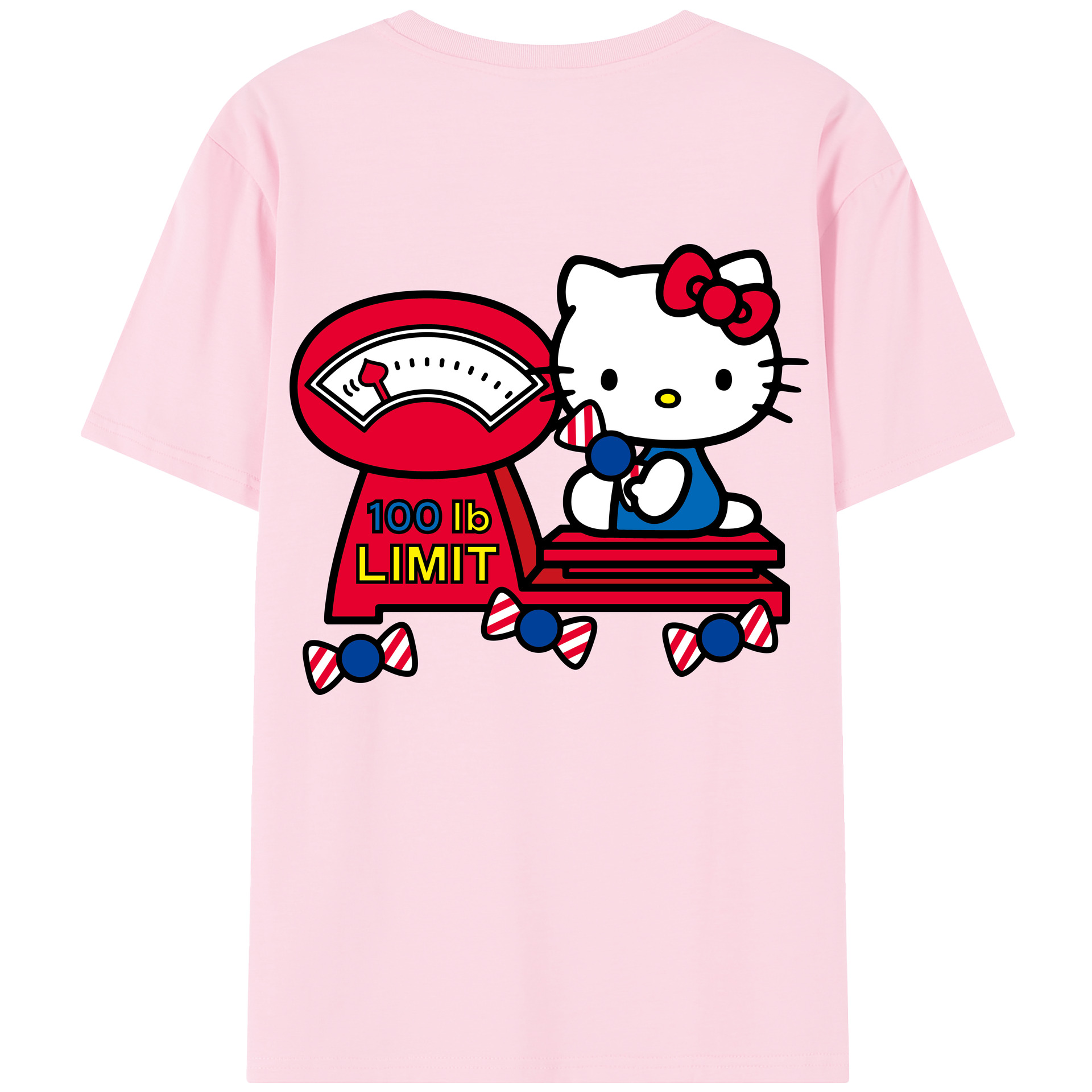 （画像用） Hello Kitty ハローキティ 綿100％半袖Tシャツ（背面プリント）