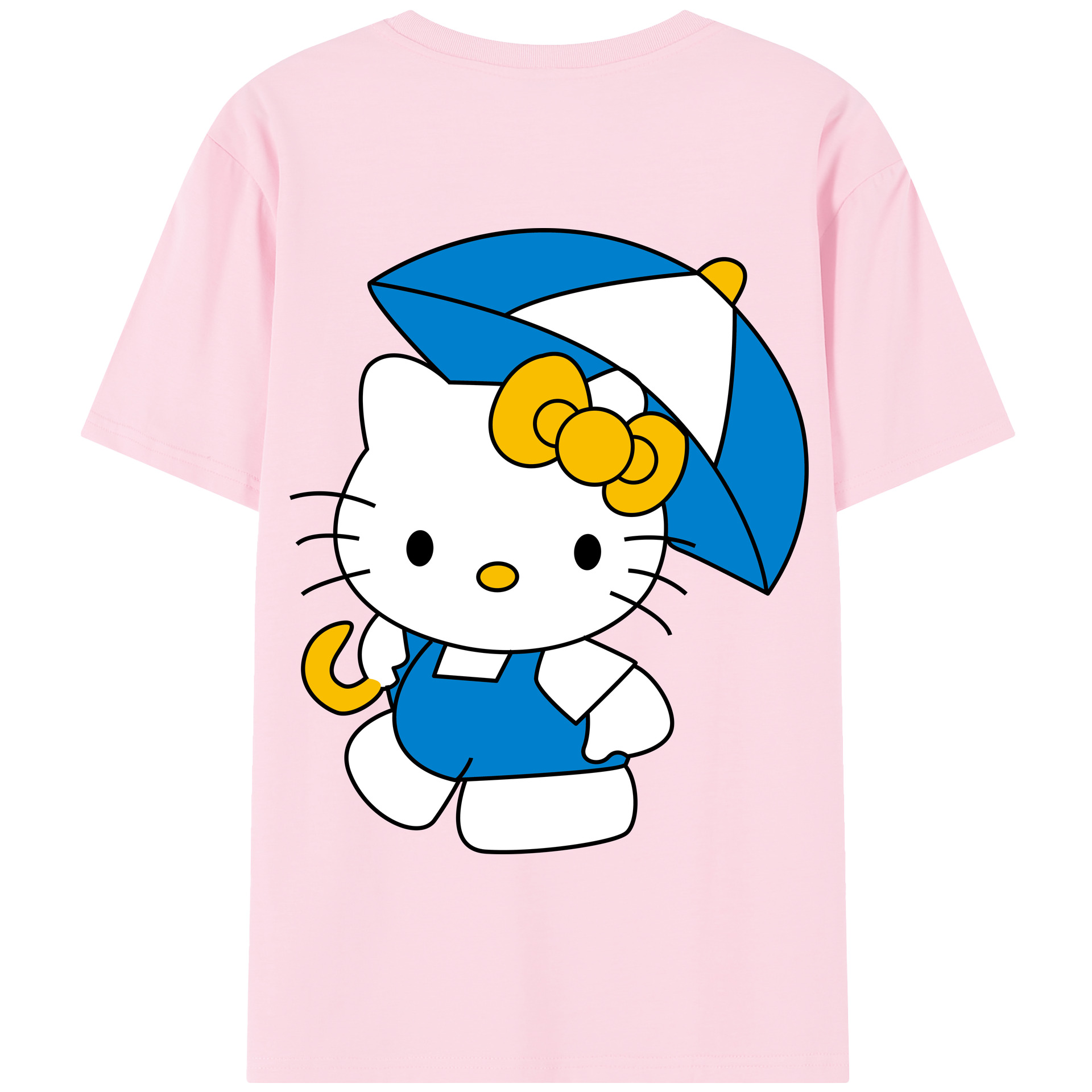 （画像用） Hello Kitty ハローキティ 綿100％半袖Tシャツ（背面プリント）