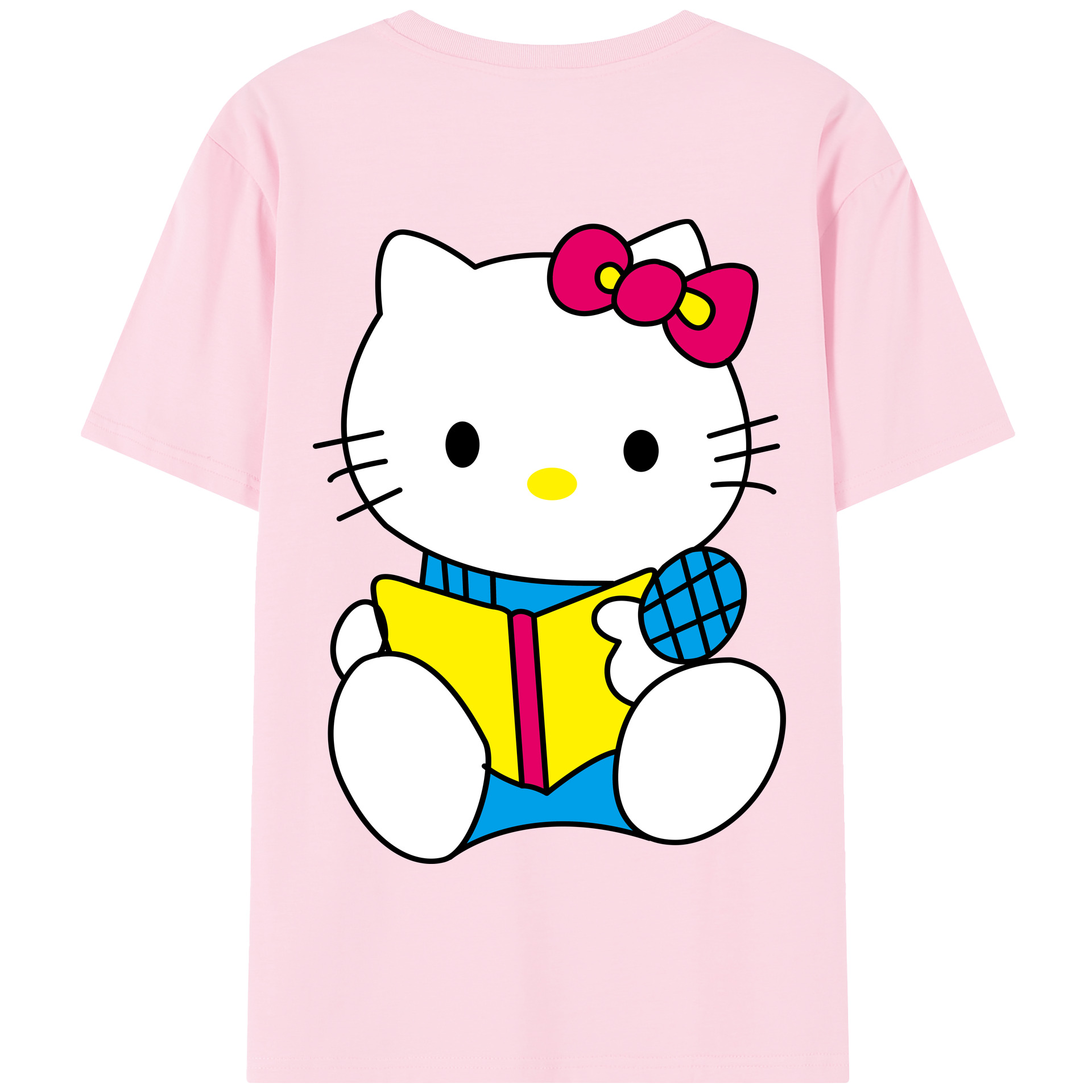 （画像用） Hello Kitty ハローキティ 綿100％半袖Tシャツ（背面プリント）