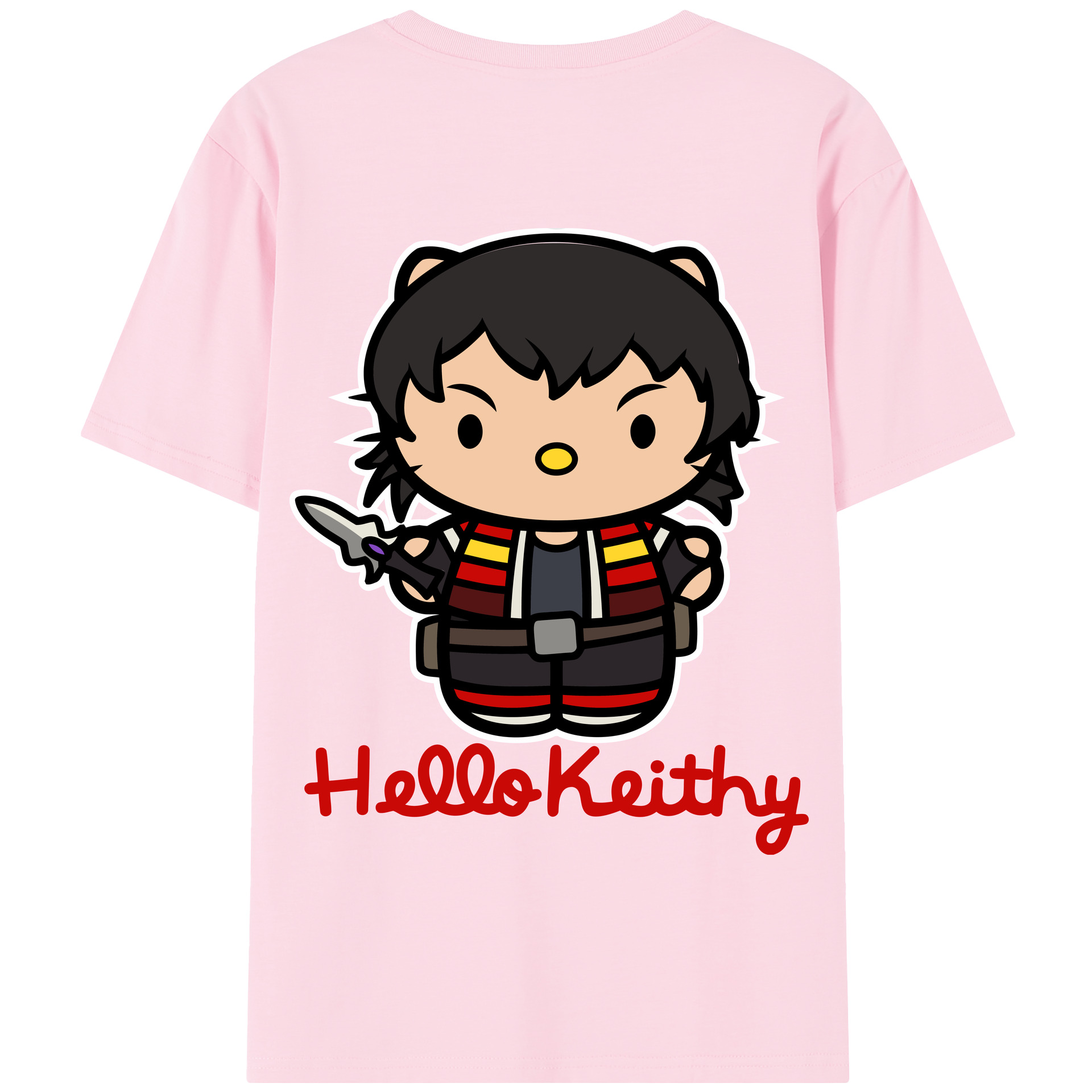 （画像用） Hello Kitty ハローキティ 綿100％半袖Tシャツ（背面プリント）