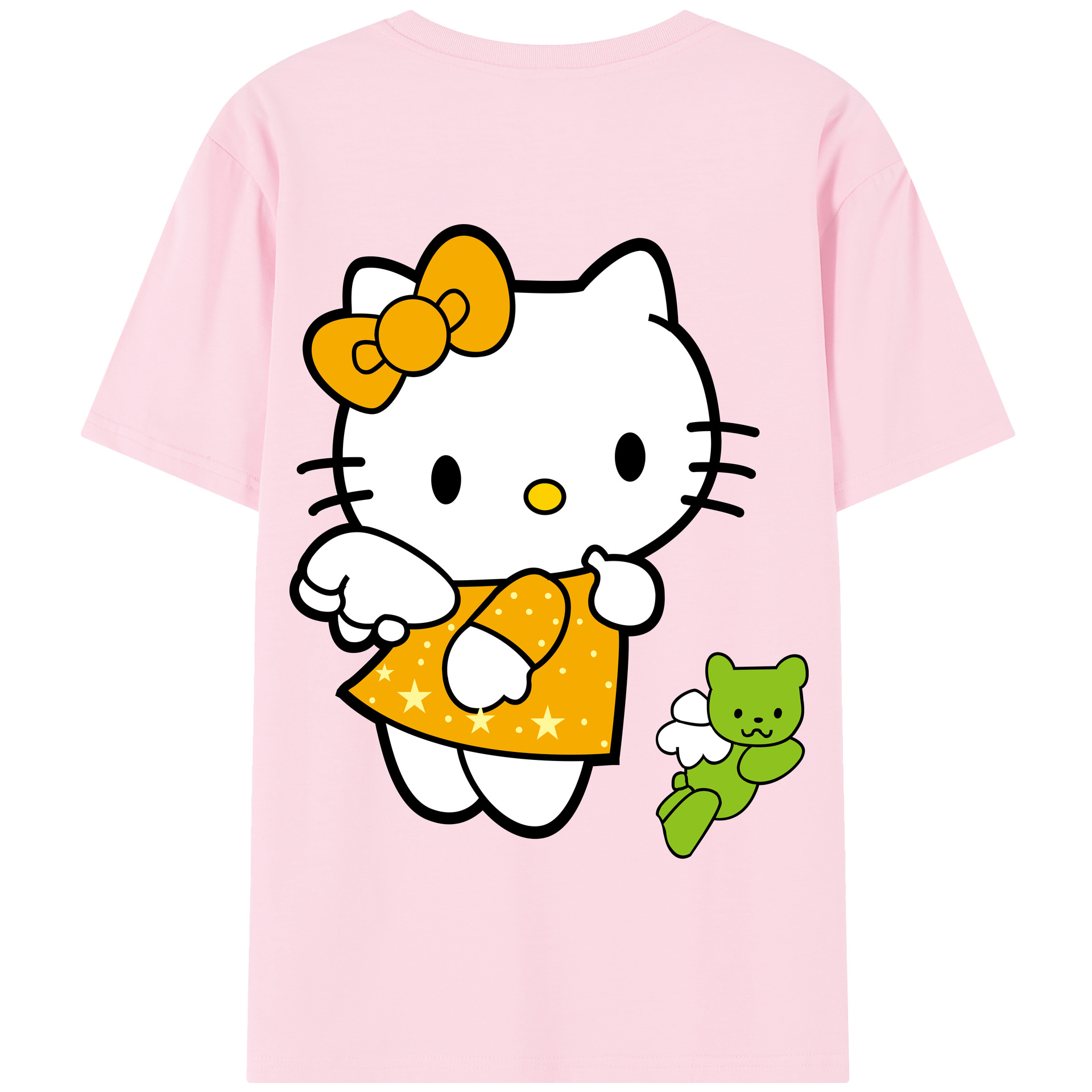 （画像用） Hello Kitty ハローキティ 綿100％半袖Tシャツ（背面プリント）