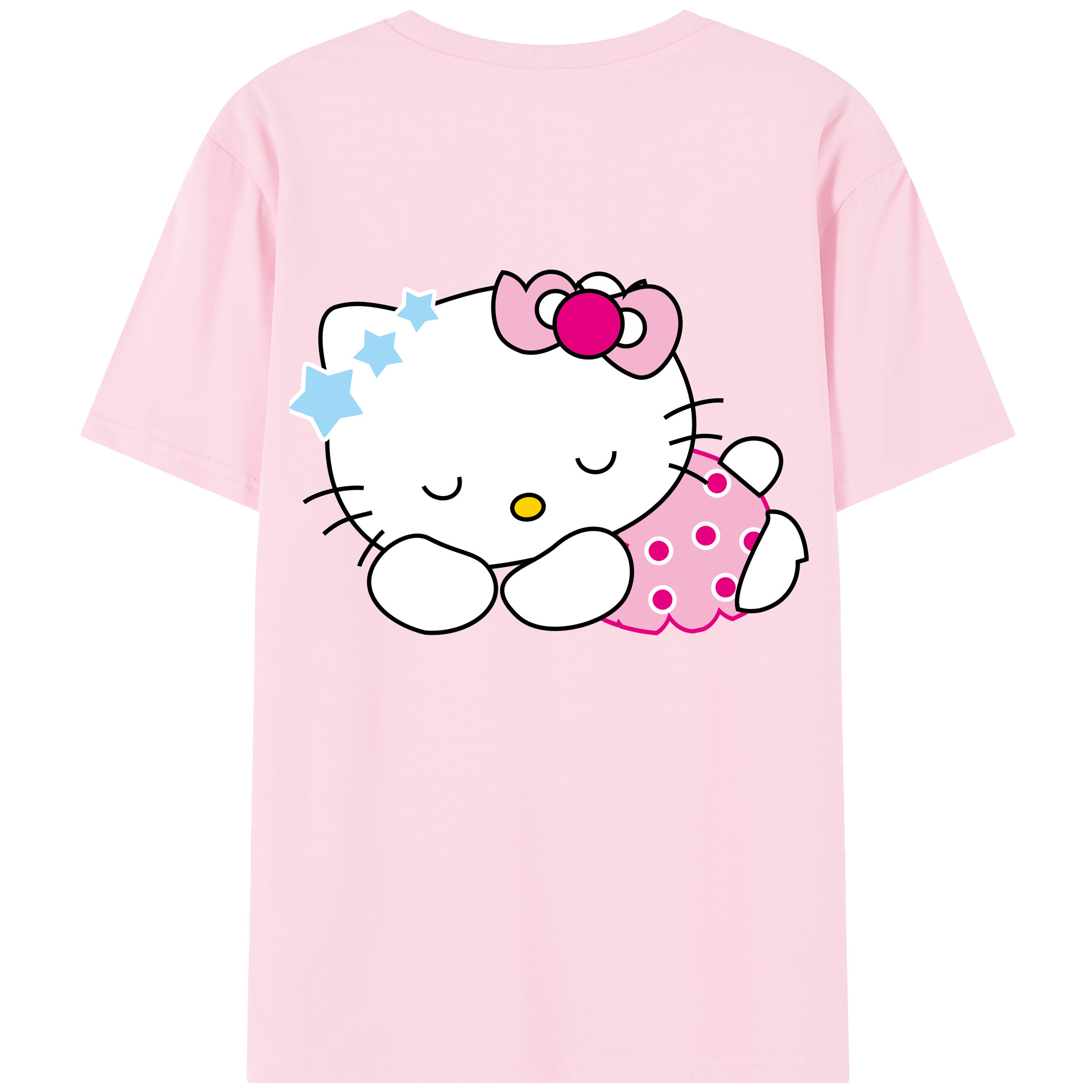 （画像用） Hello Kitty ハローキティ 綿100％半袖Tシャツ（背面プリント）