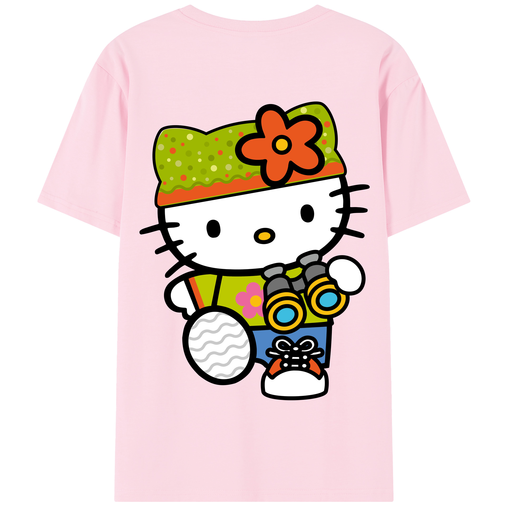 （画像用） Hello Kitty ハローキティ 綿100％半袖Tシャツ（背面プリント）