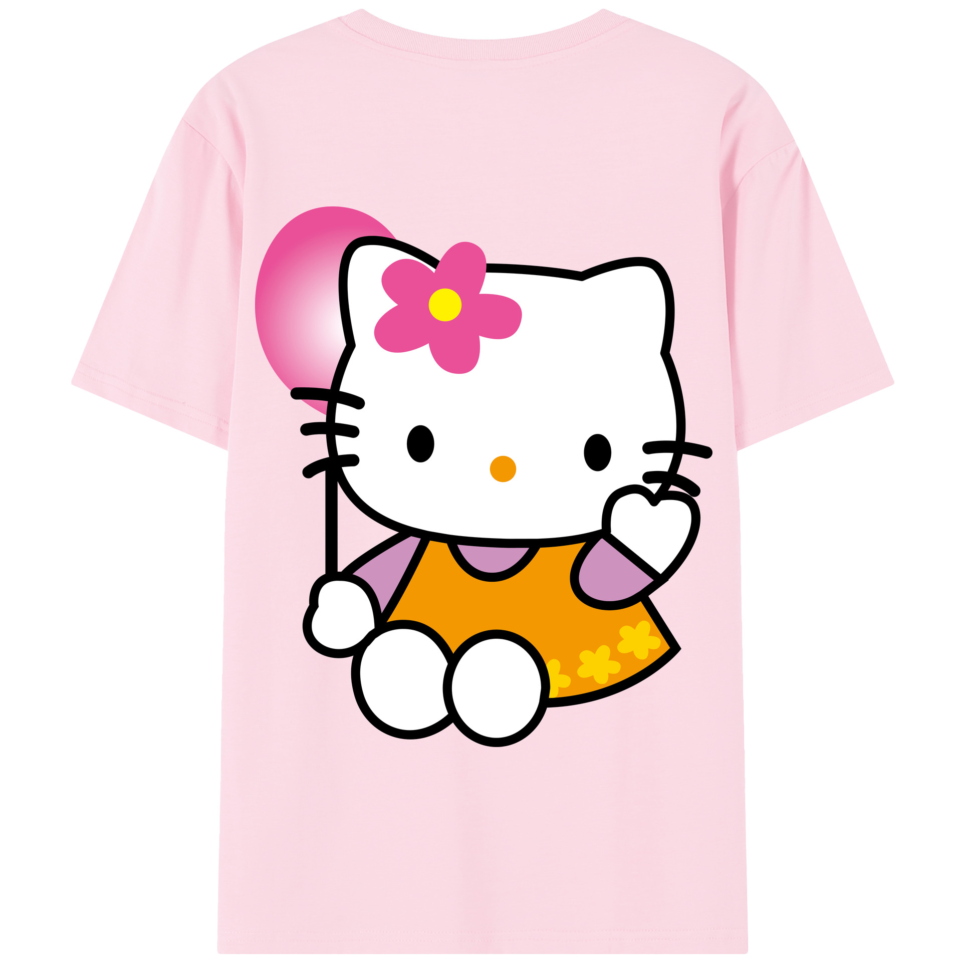 （画像用） Hello Kitty ハローキティ 綿100％半袖Tシャツ（背面プリント）