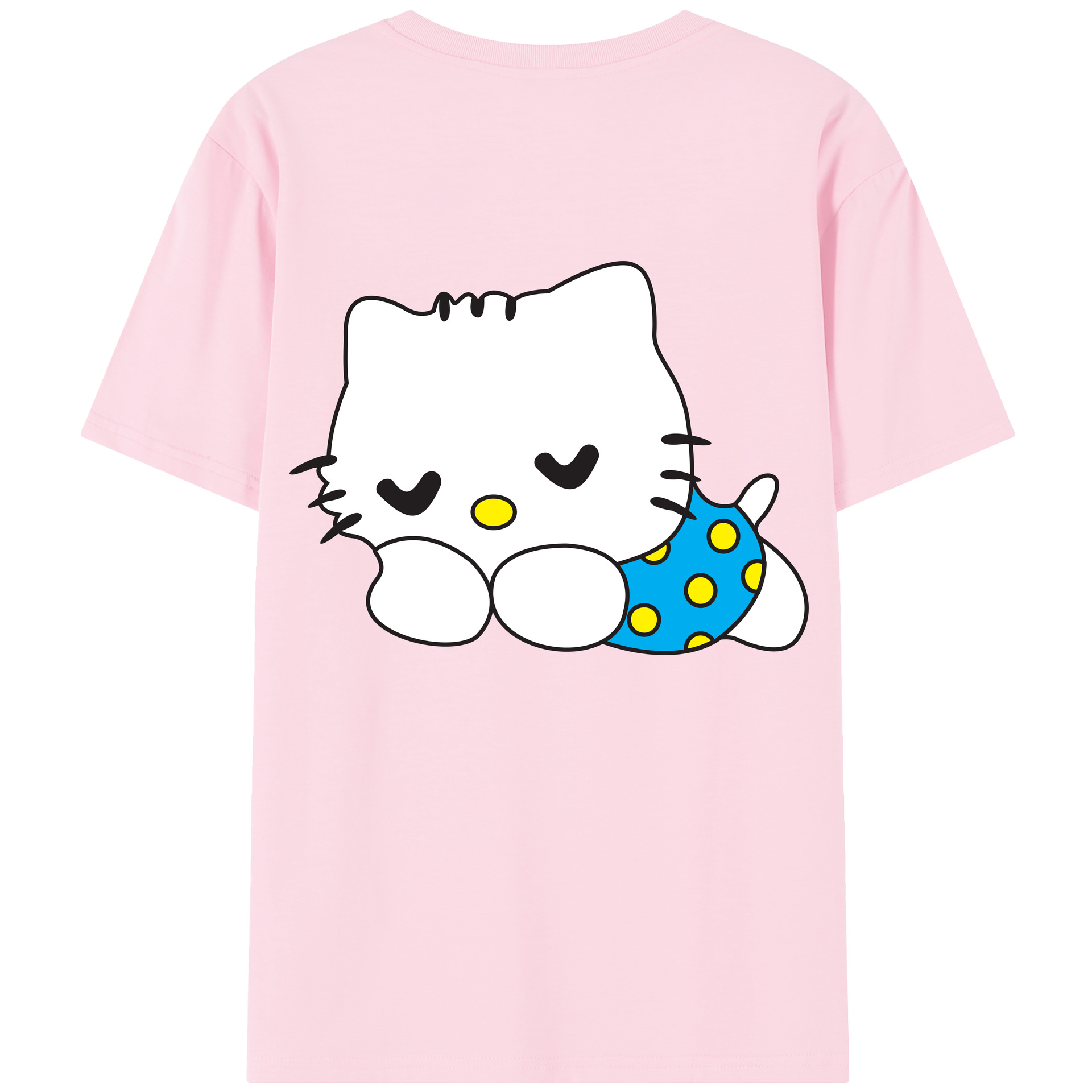（画像用） Hello Kitty ハローキティ 綿100％半袖Tシャツ（背面プリント）
