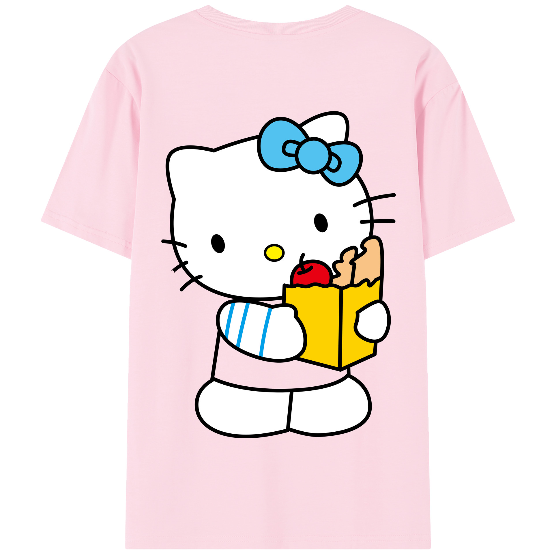 （画像用） Hello Kitty ハローキティ 綿100％半袖Tシャツ（背面プリント）