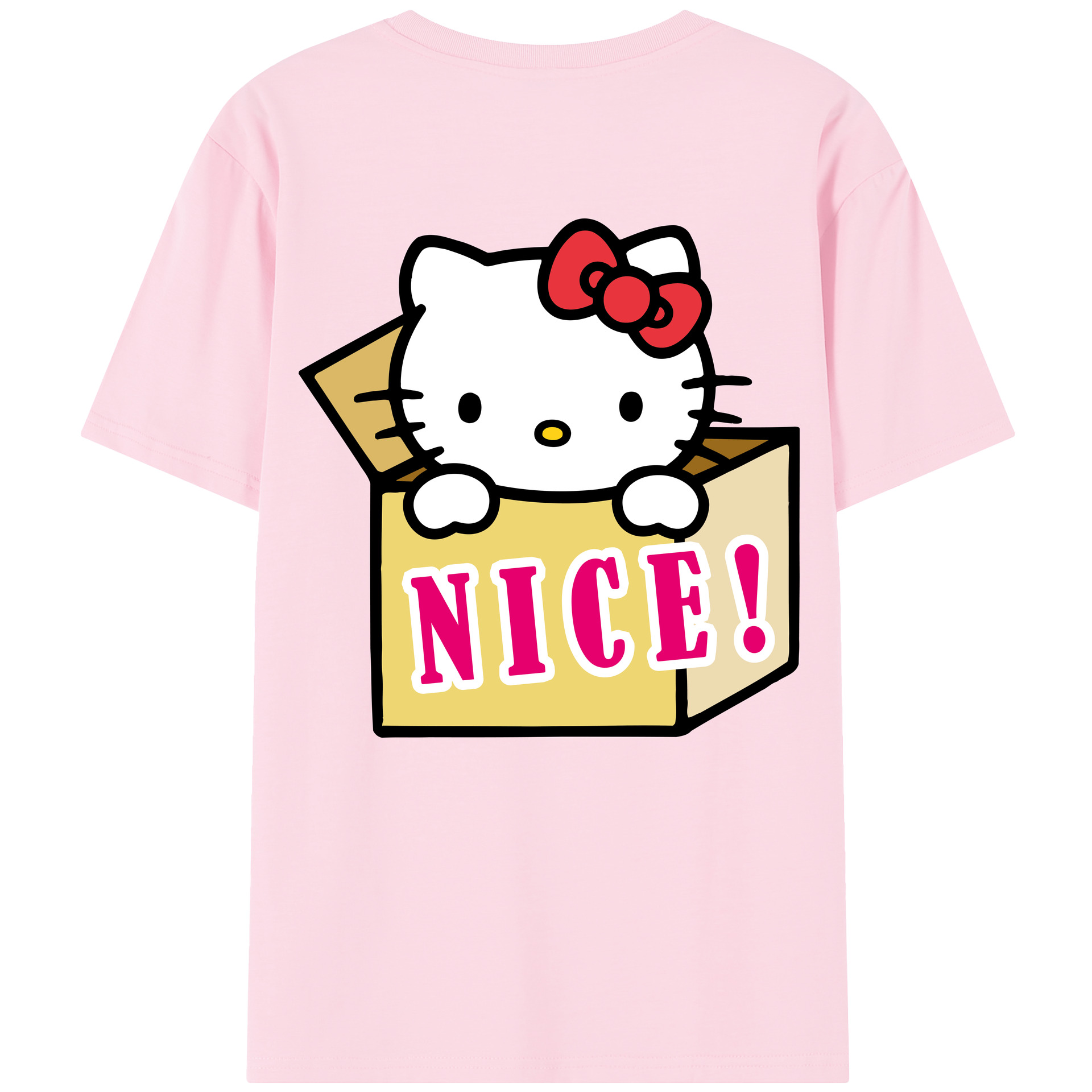 （画像用） Hello Kitty ハローキティ 綿100％半袖Tシャツ（背面プリント）