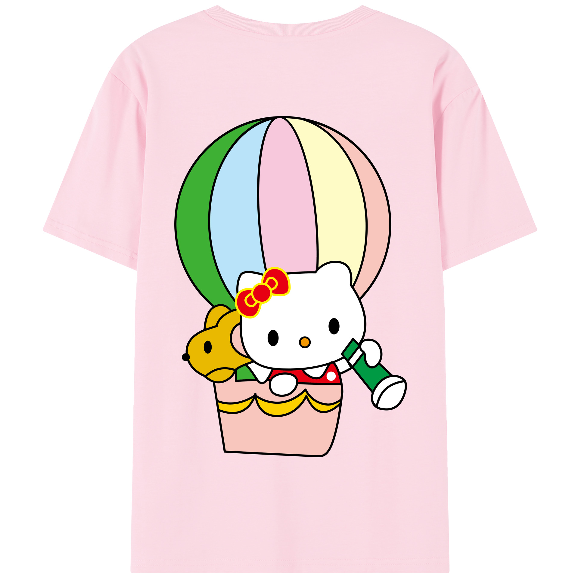 （画像用） Hello Kitty ハローキティ 綿100％半袖Tシャツ（背面プリント）
