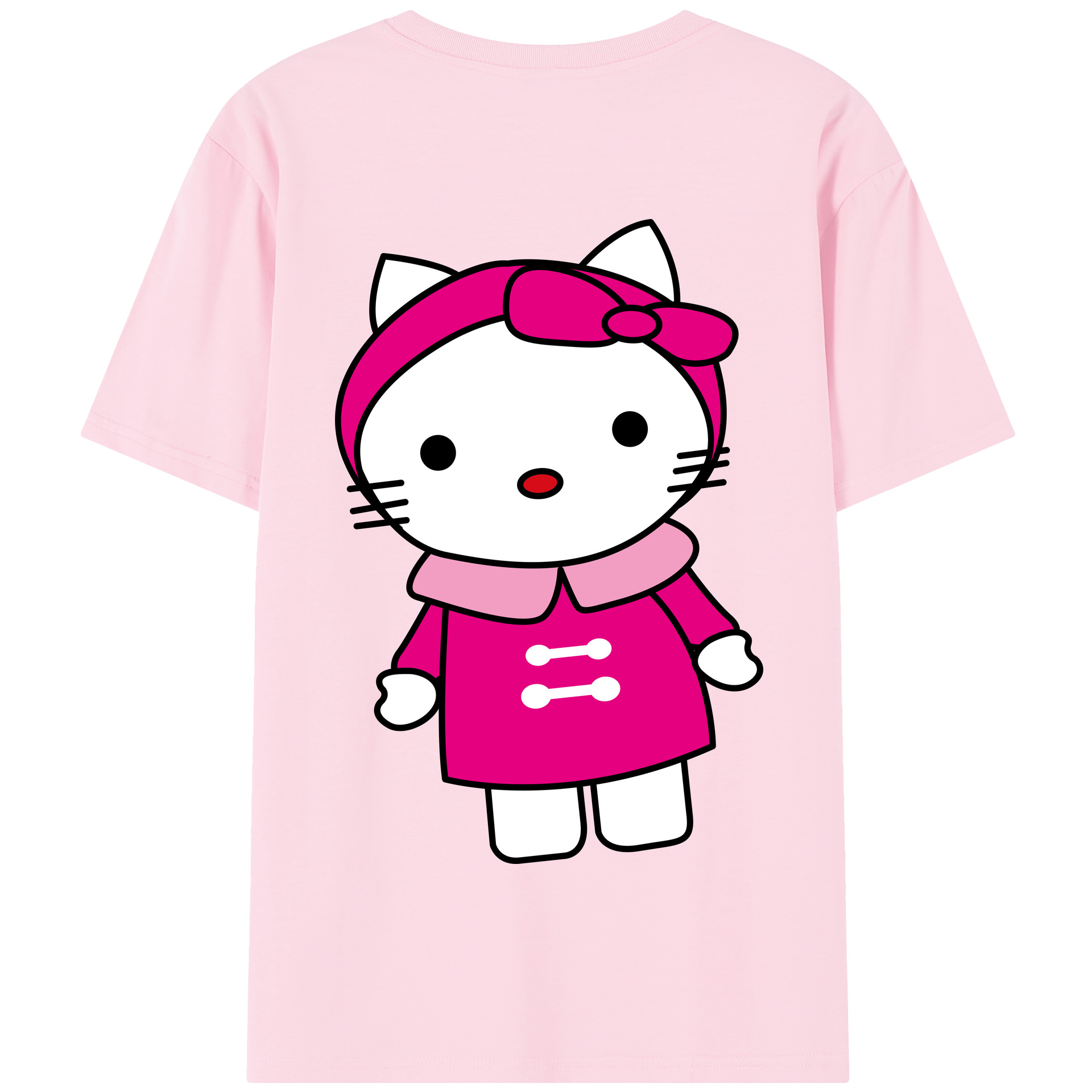 （画像用） Hello Kitty ハローキティ 綿100％半袖Tシャツ（背面プリント）