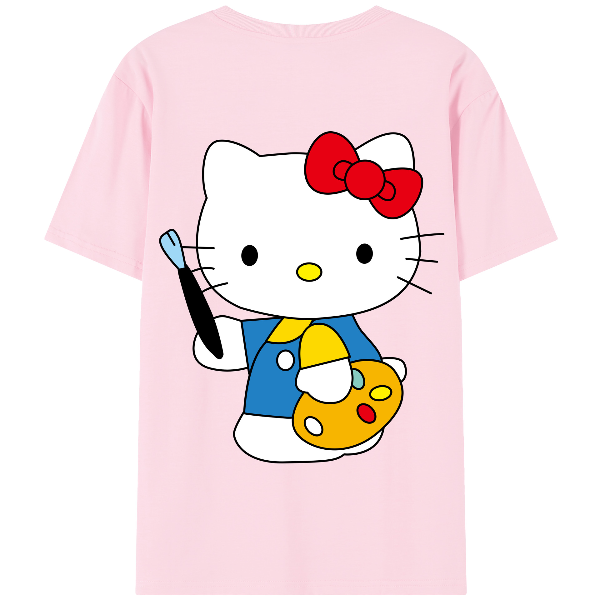 （画像用） Hello Kitty ハローキティ 綿100％半袖Tシャツ（背面プリント）