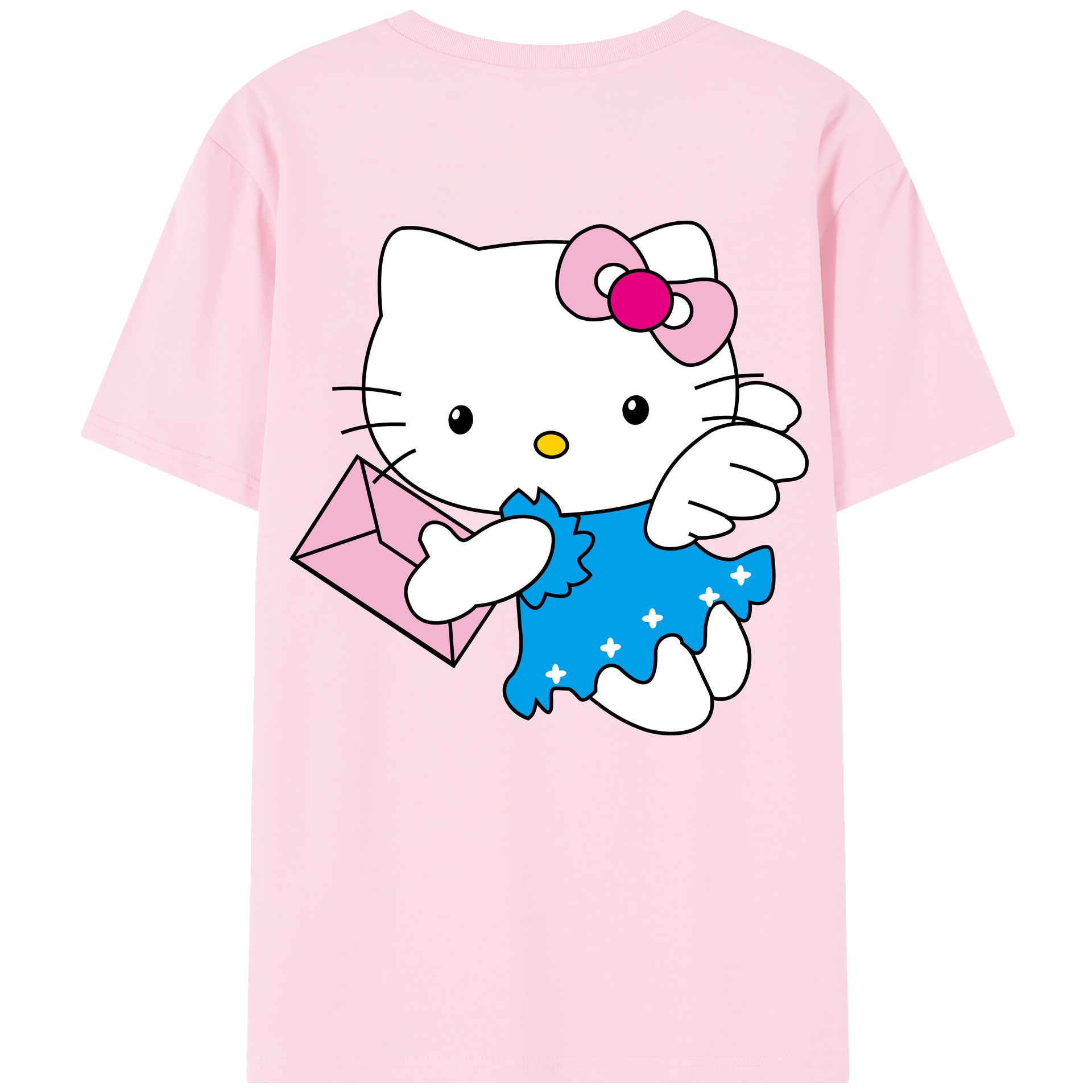 （画像用） Hello Kitty ハローキティ 綿100％半袖Tシャツ（背面プリント）