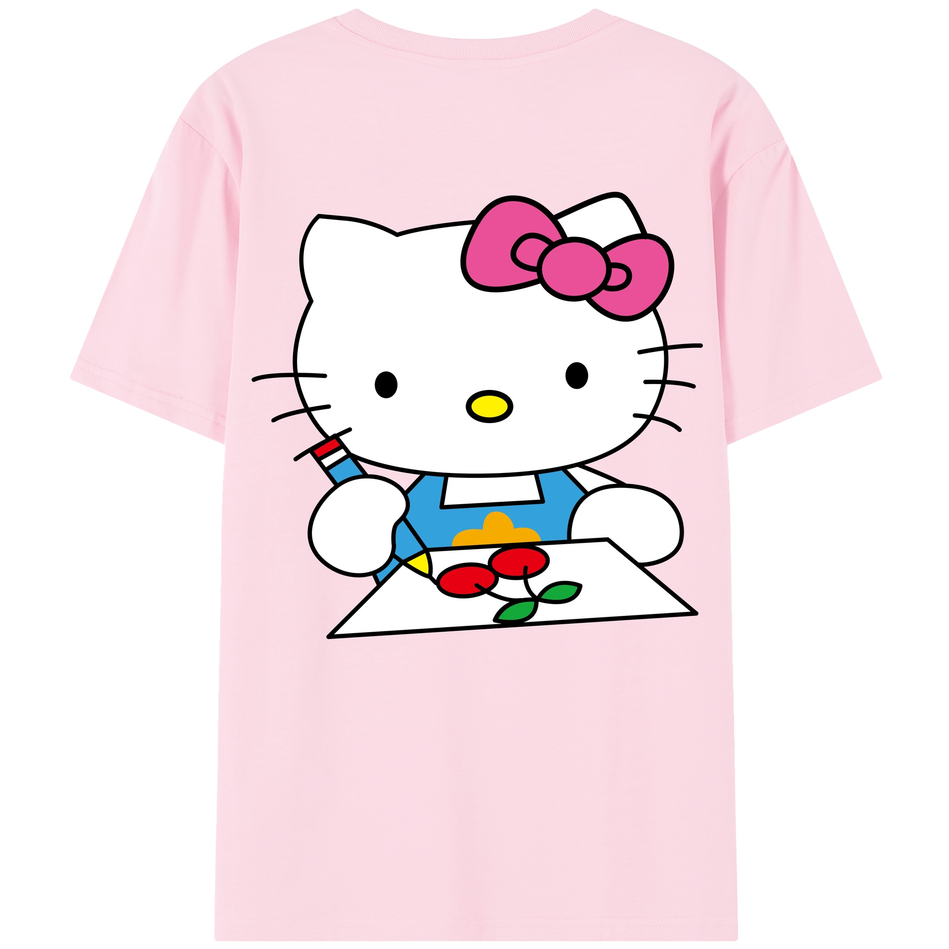 （画像用） Hello Kitty ハローキティ 綿100％半袖Tシャツ（背面プリント）