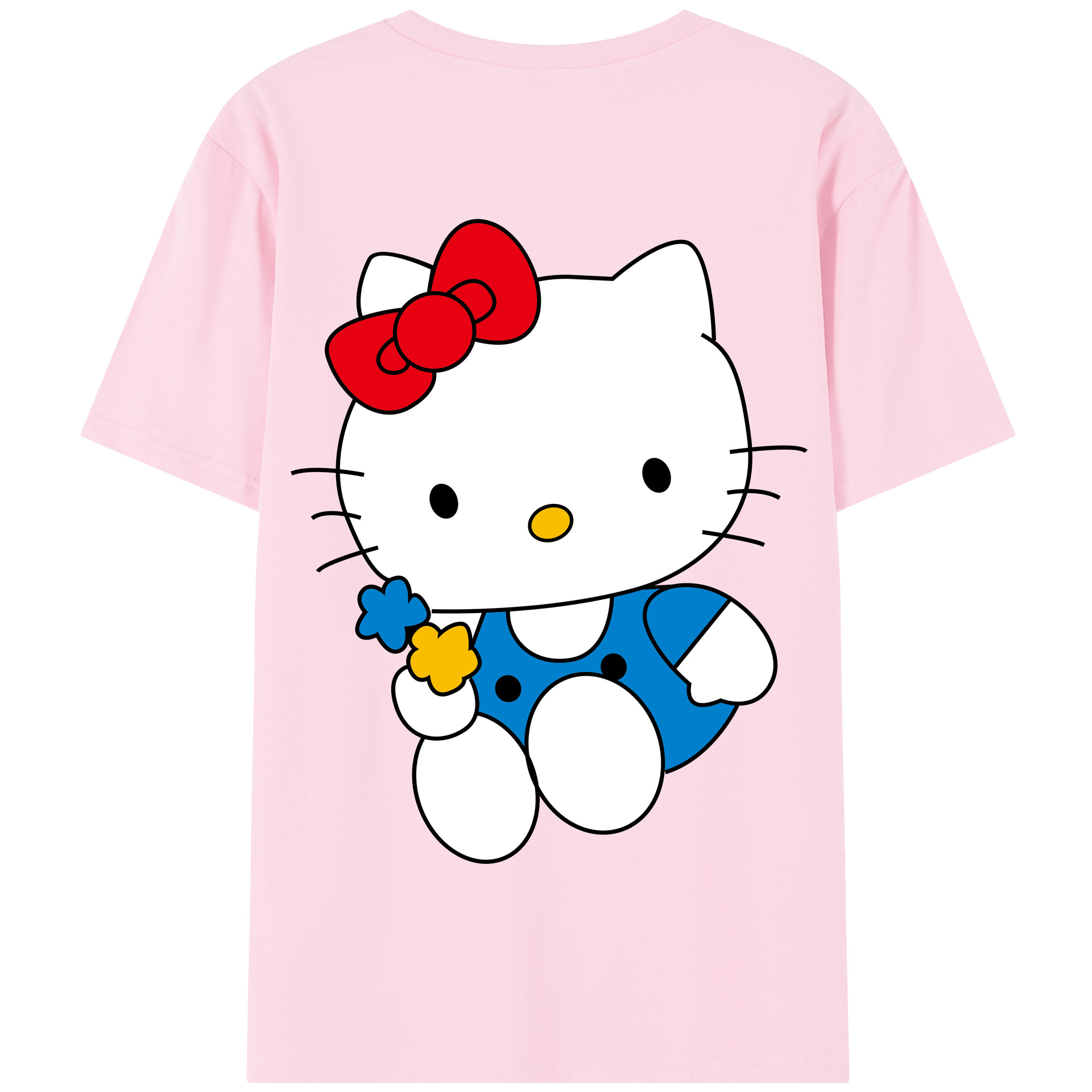 （画像用） Hello Kitty ハローキティ 綿100％半袖Tシャツ（背面プリント）