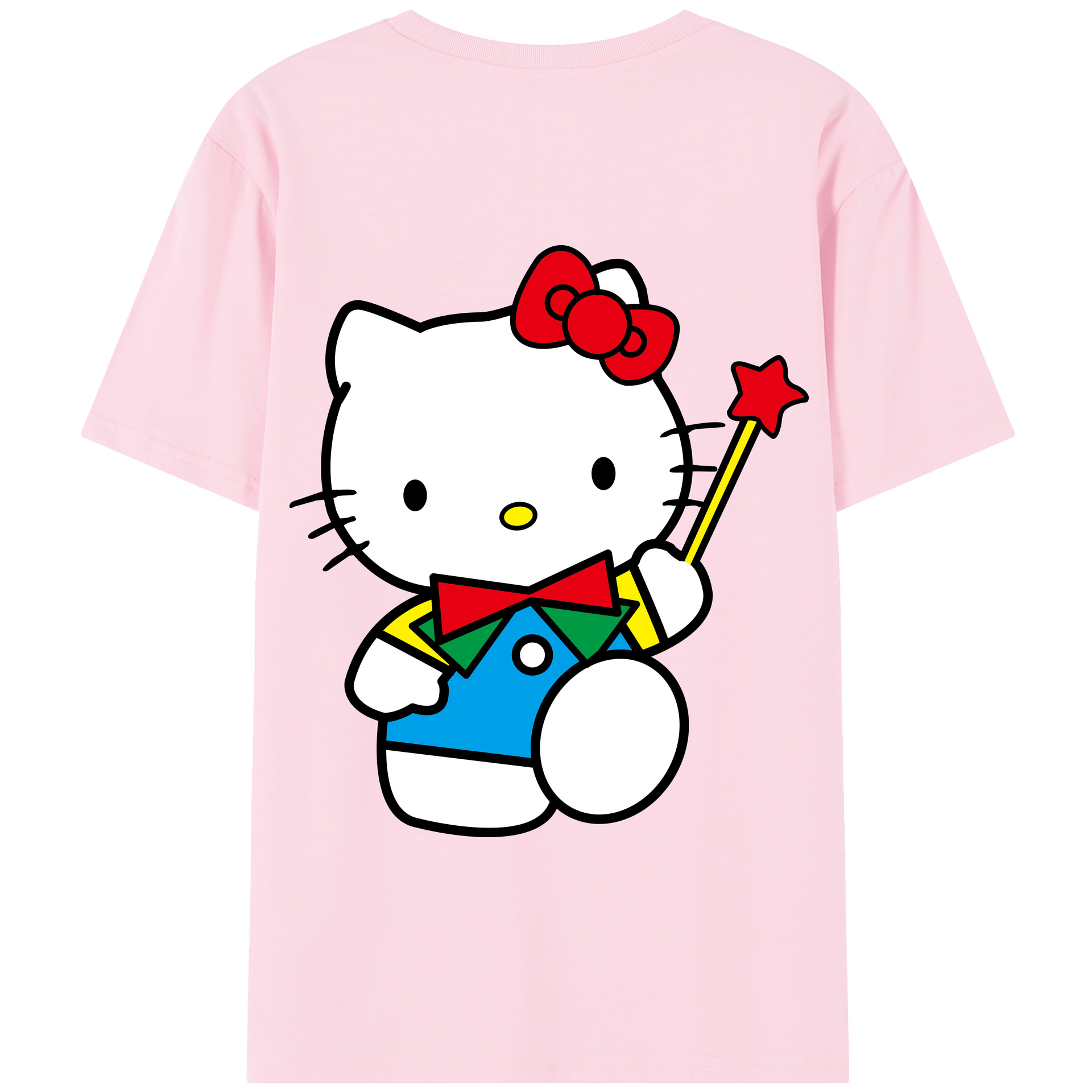 （画像用） Hello Kitty ハローキティ 綿100％半袖Tシャツ（背面プリント）