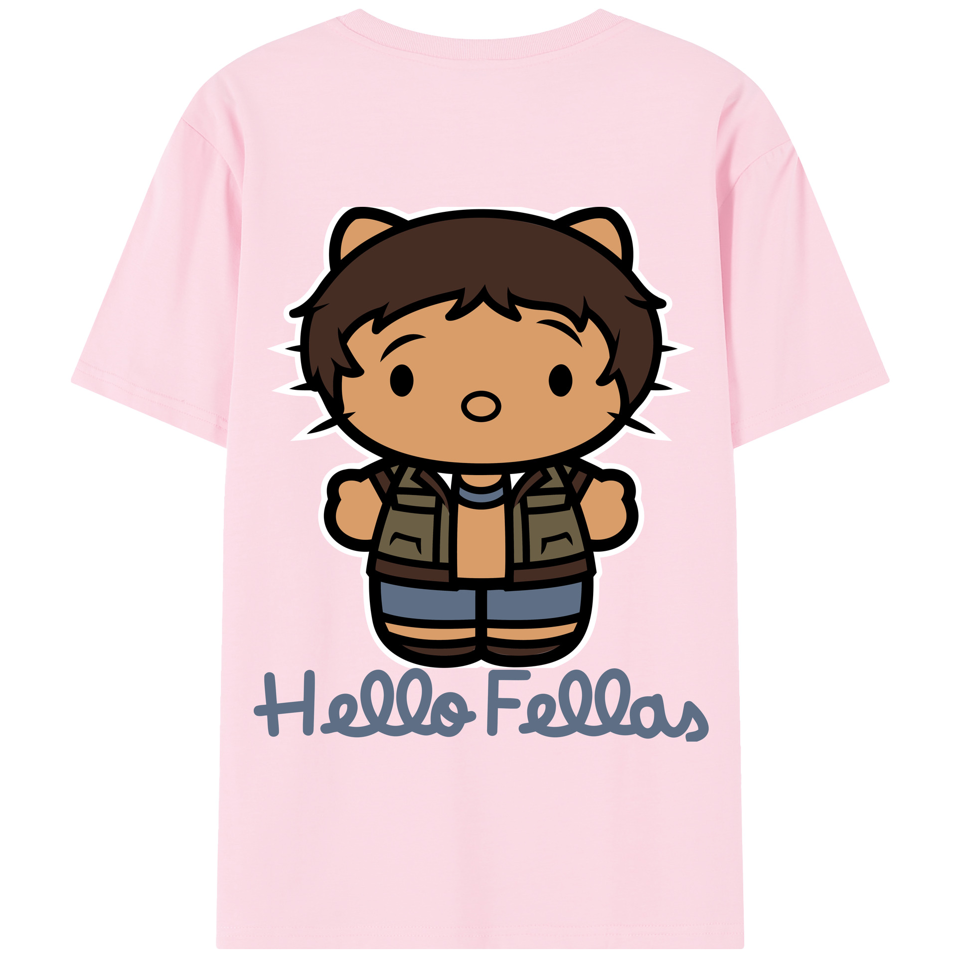 （画像用） Hello Kitty ハローキティ 綿100％半袖Tシャツ（背面プリント）