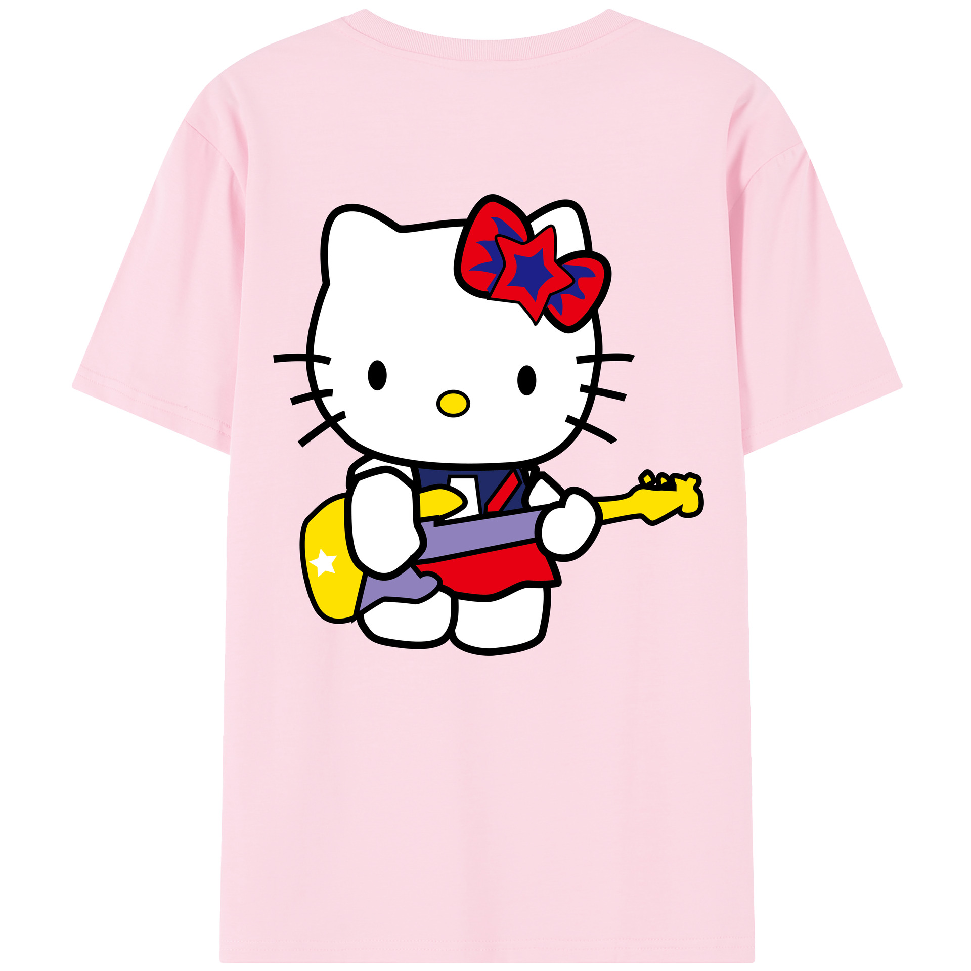 （画像用） Hello Kitty ハローキティ 綿100％半袖Tシャツ（背面プリント）