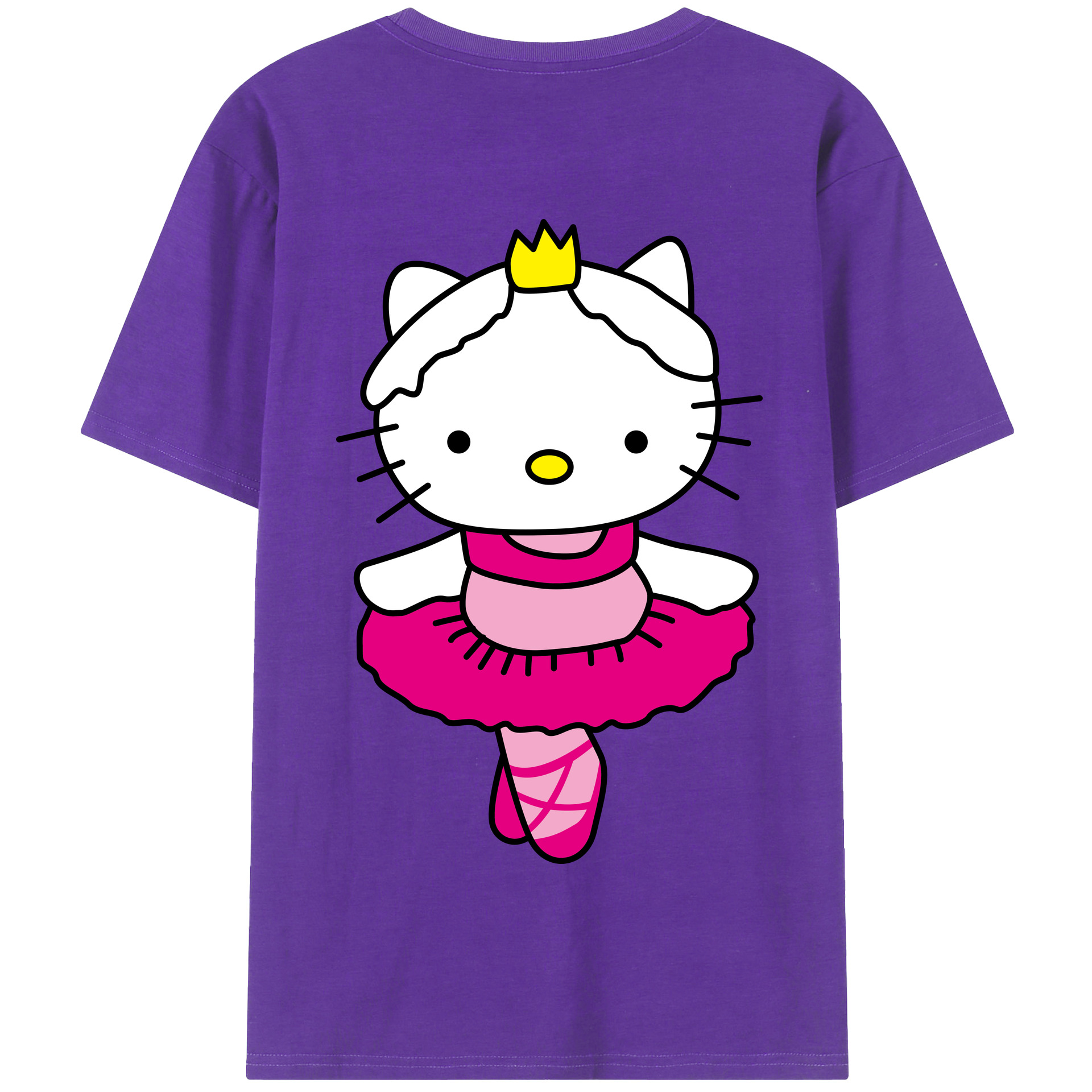 （画像用） Hello Kitty ハローキティ 綿100％半袖Tシャツ（背面プリント）