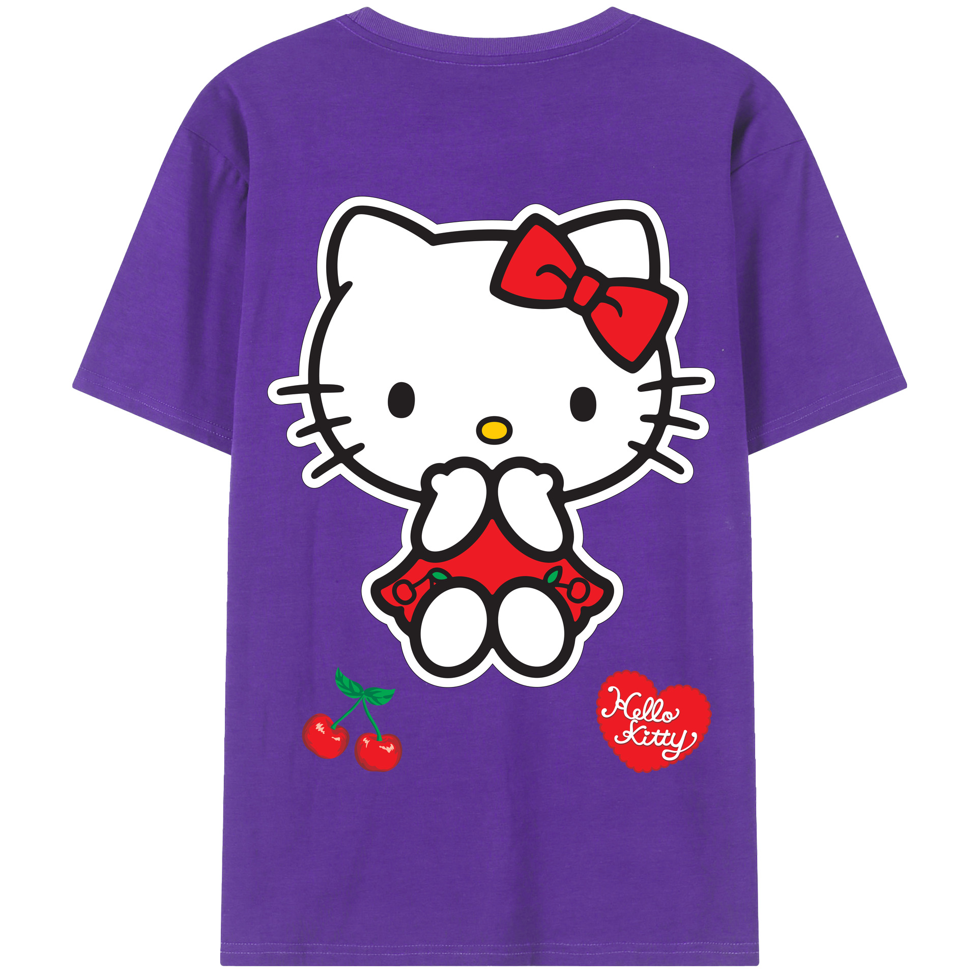 （画像用） Hello Kitty ハローキティ 綿100％半袖Tシャツ（背面プリント）