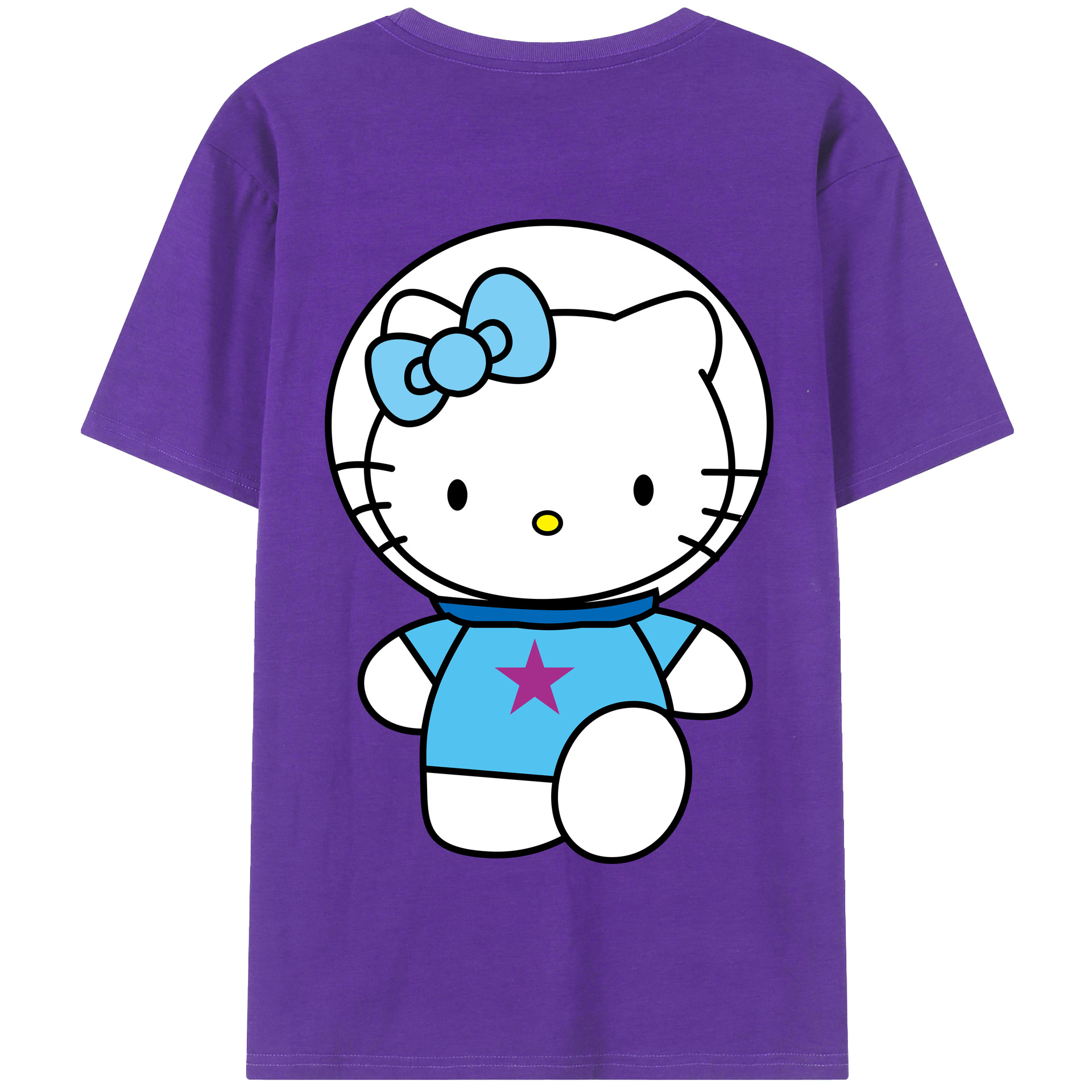 （画像用） Hello Kitty ハローキティ 綿100％半袖Tシャツ（背面プリント）