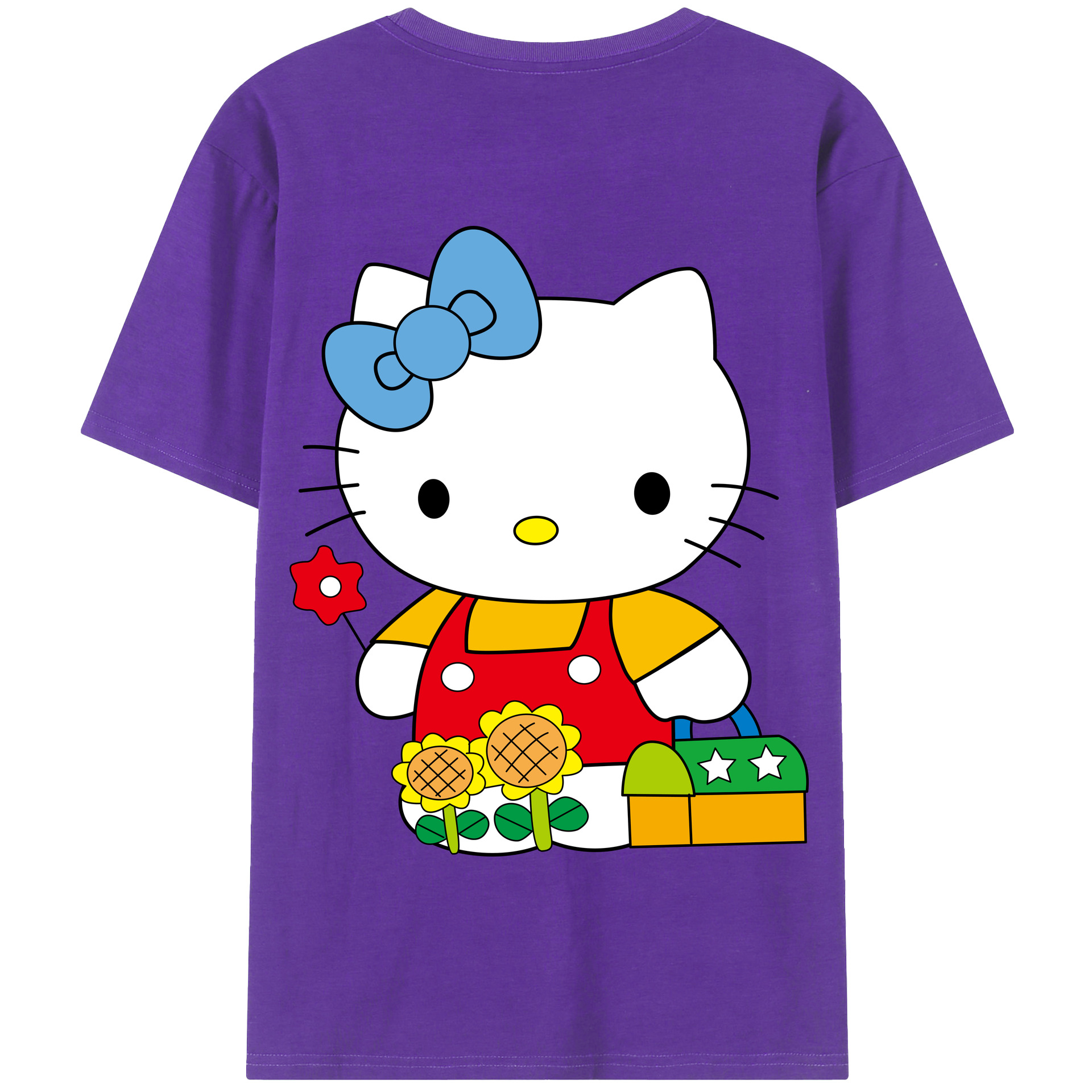 （画像用） Hello Kitty ハローキティ 綿100％半袖Tシャツ（背面プリント）