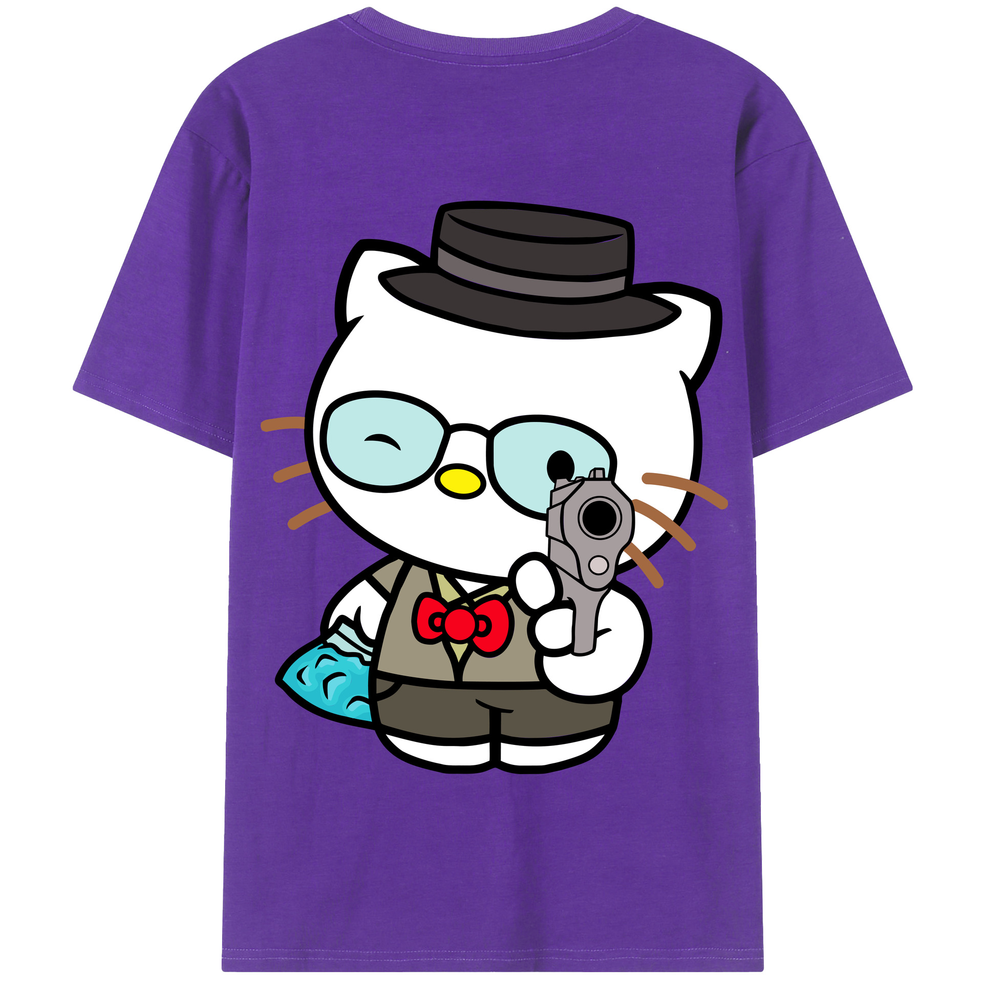 （画像用） Hello Kitty ハローキティ 綿100％半袖Tシャツ（背面プリント）