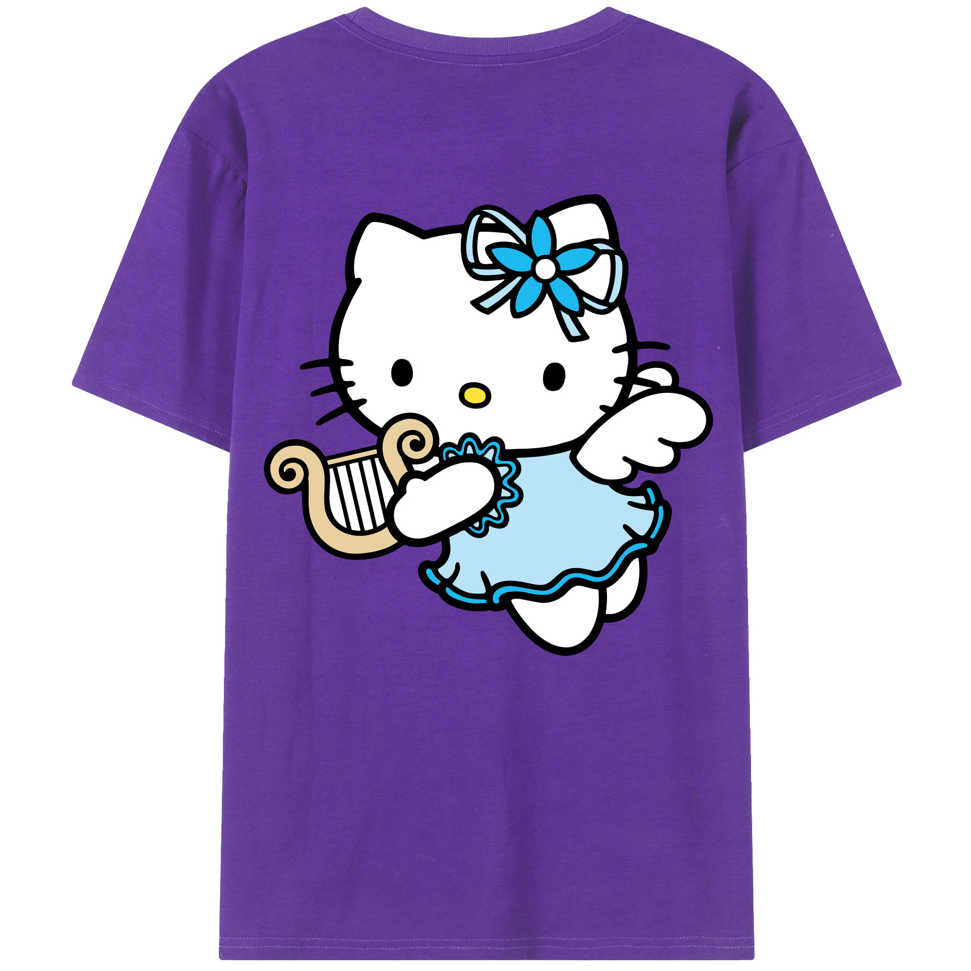 （画像用） Hello Kitty ハローキティ 綿100％半袖Tシャツ（背面プリント）