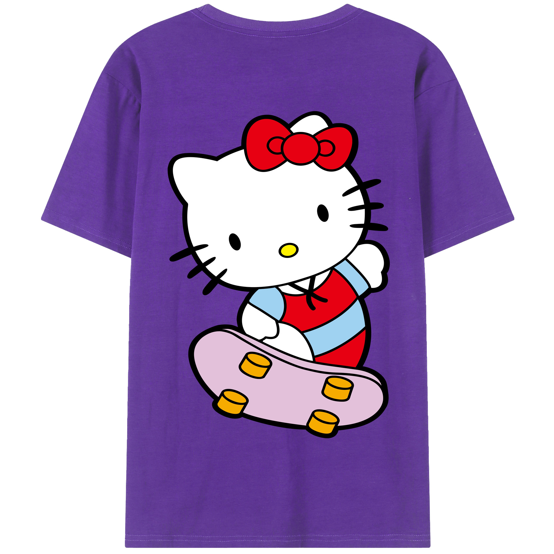 （画像用） Hello Kitty ハローキティ 綿100％半袖Tシャツ（背面プリント）