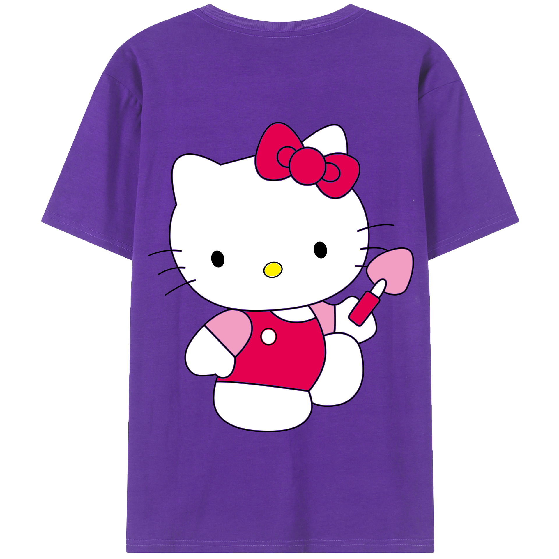 （画像用） Hello Kitty ハローキティ 綿100％半袖Tシャツ（背面プリント）