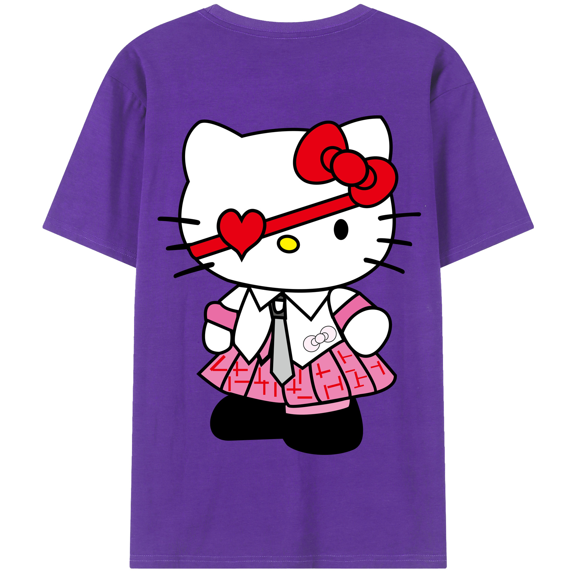 （画像用） Hello Kitty ハローキティ 綿100％半袖Tシャツ（背面プリント）