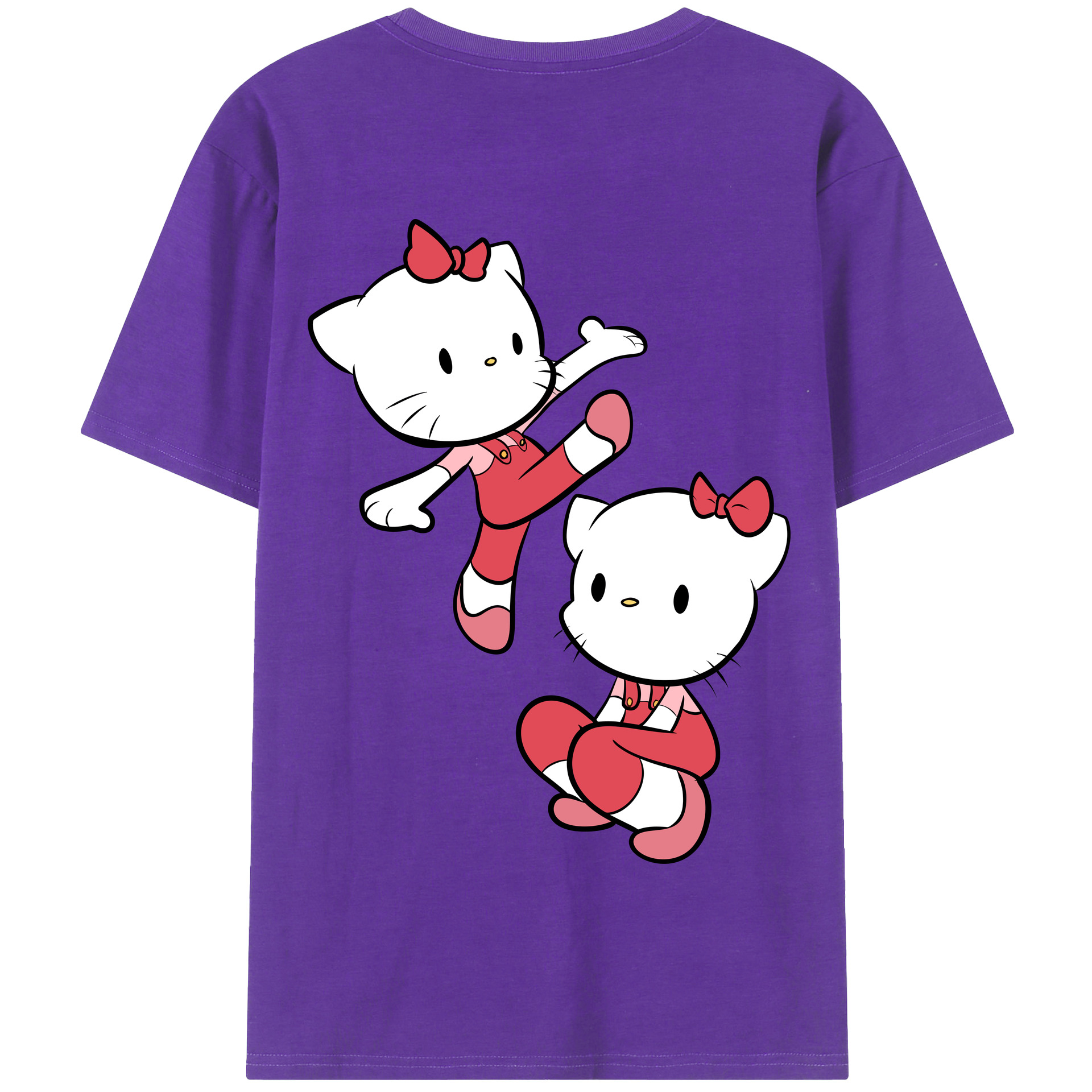 （画像用） Hello Kitty ハローキティ 綿100％半袖Tシャツ（背面プリント）