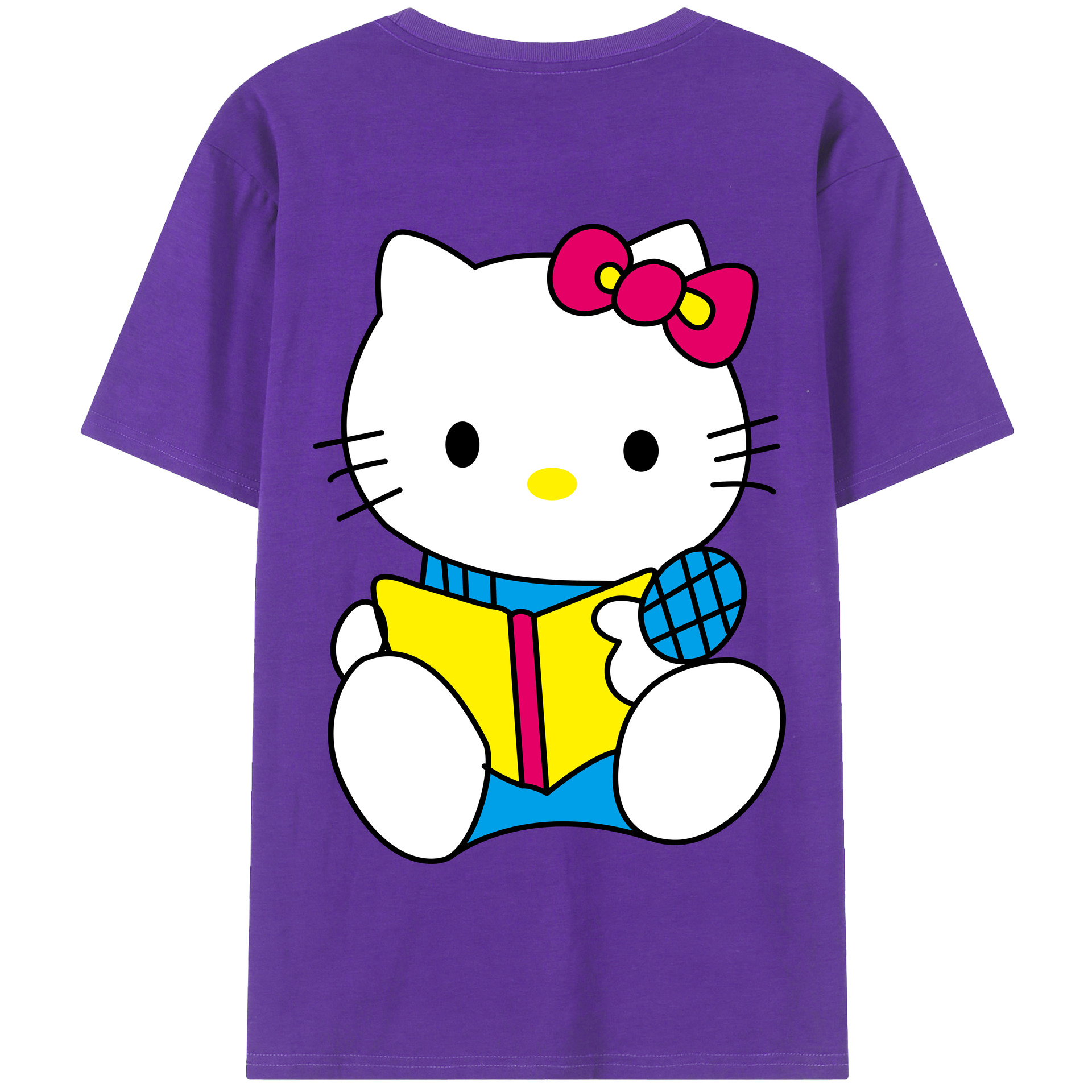 （画像用） Hello Kitty ハローキティ 綿100％半袖Tシャツ（背面プリント）