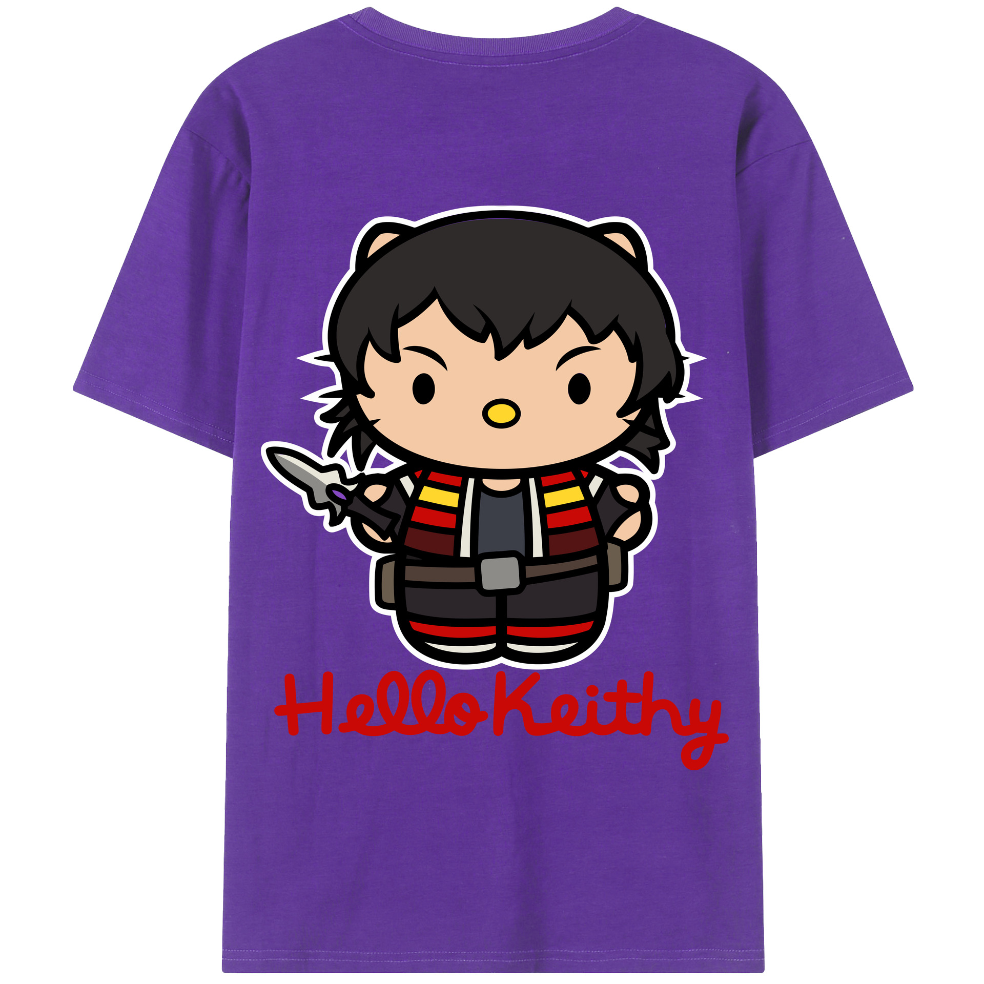 （画像用） Hello Kitty ハローキティ 綿100％半袖Tシャツ（背面プリント）