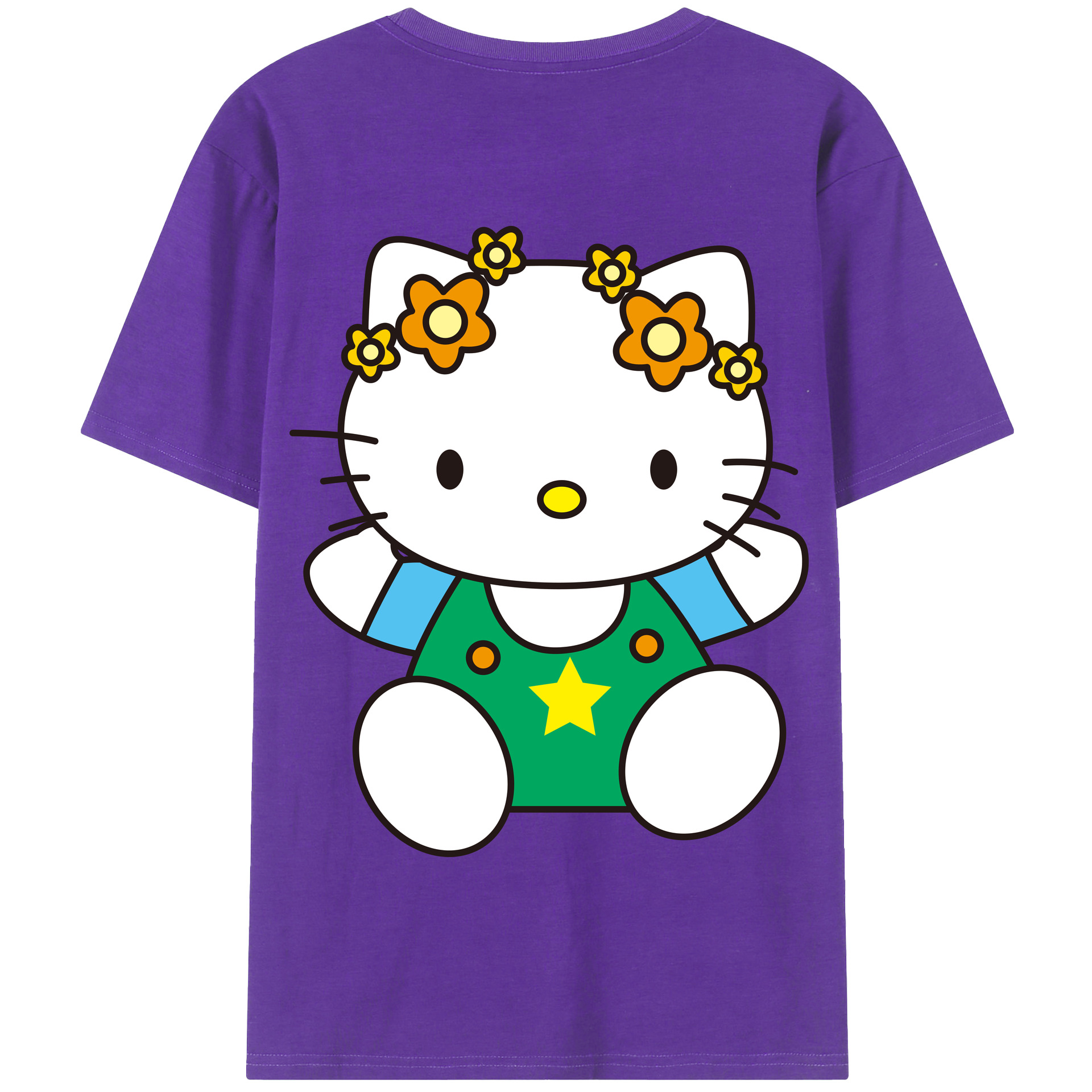 （画像用） Hello Kitty ハローキティ 綿100％半袖Tシャツ（背面プリント）