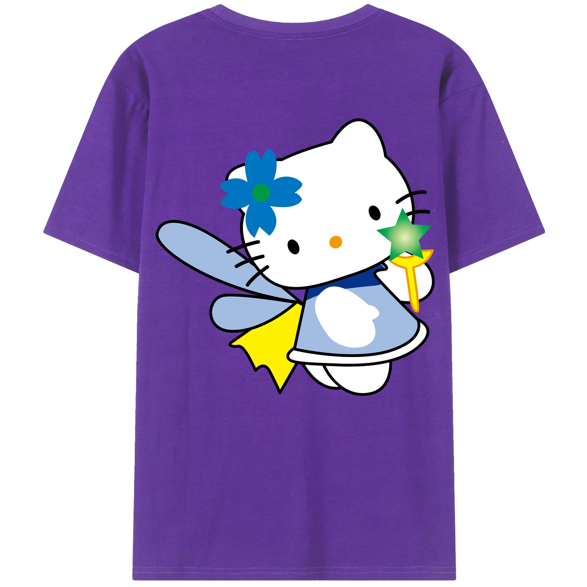 （画像用） Hello Kitty ハローキティ 綿100％半袖Tシャツ（背面プリント）