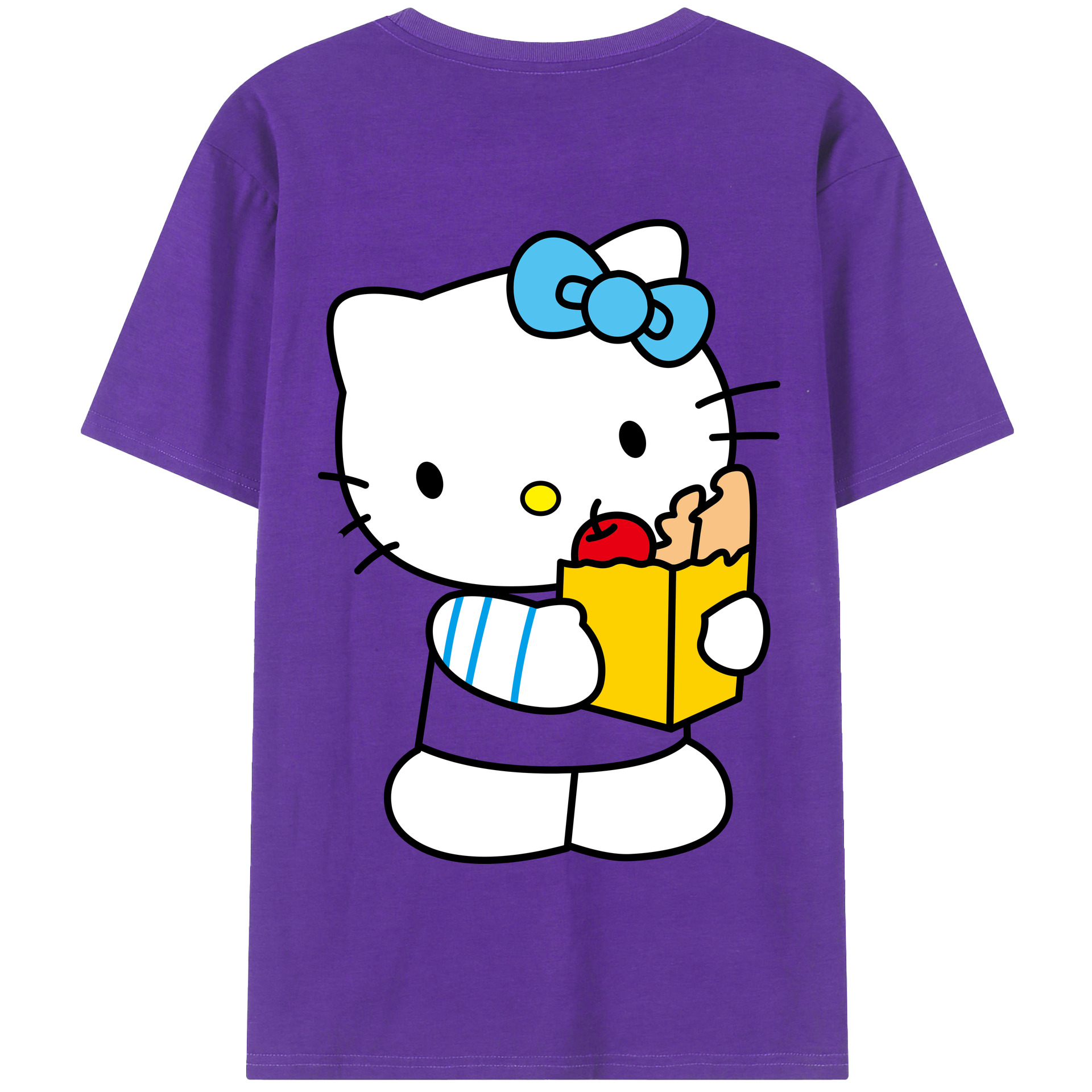 （画像用） Hello Kitty ハローキティ 綿100％半袖Tシャツ（背面プリント）